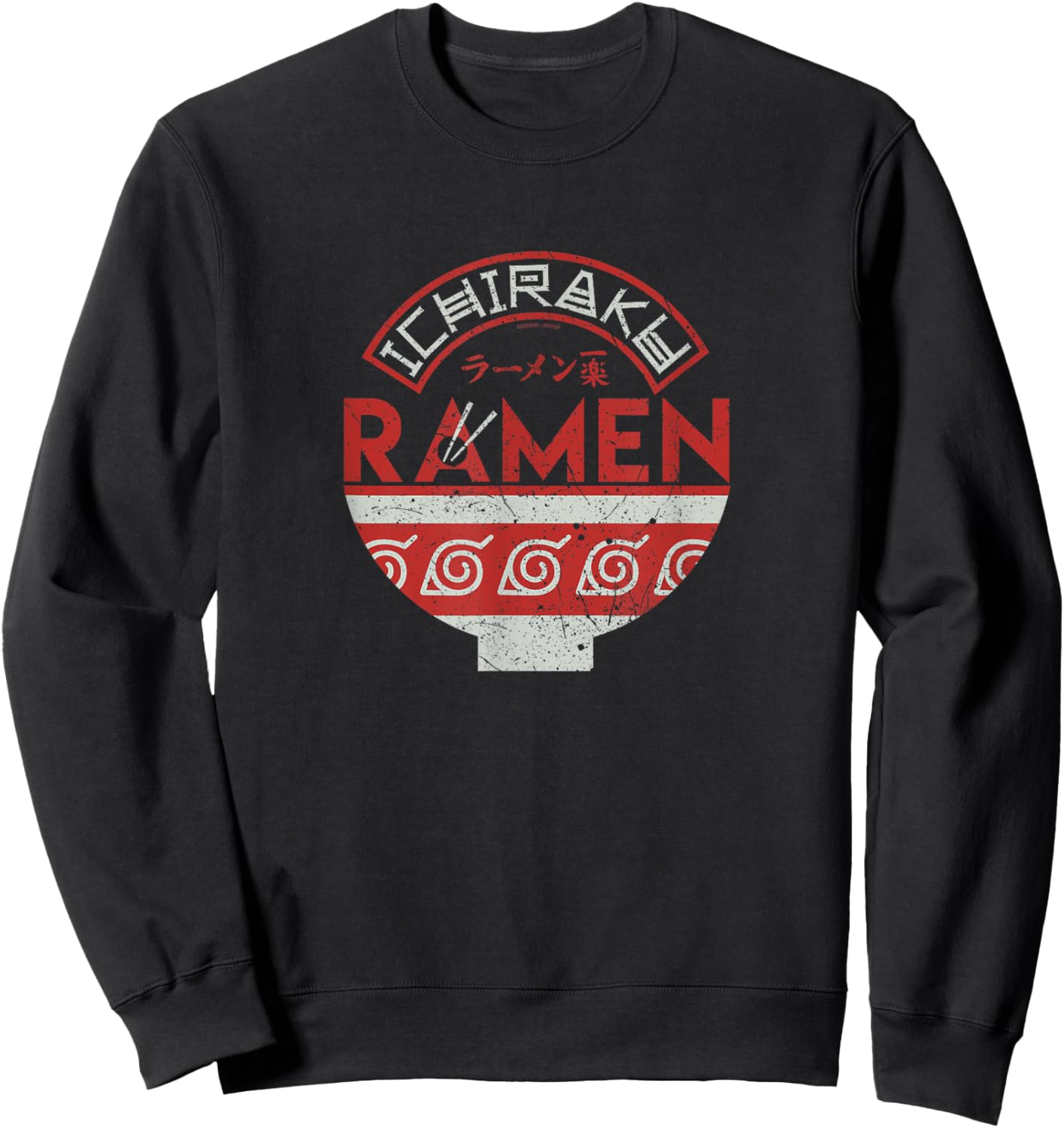 Naruto Shippuden Ichiraku Ramen Bowl Logo Anime Sweatshirt - Sweatshirt | Black