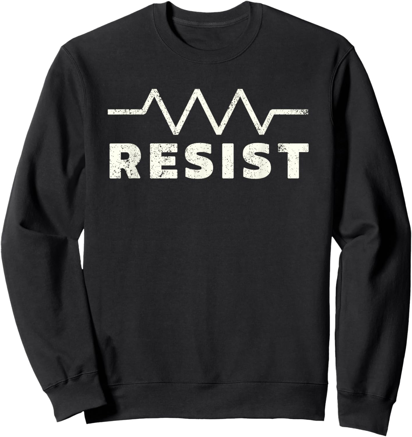 Resistor Symbol Resist Funny Electrical Engineering Sweatshirt - Sweatshirt | Black