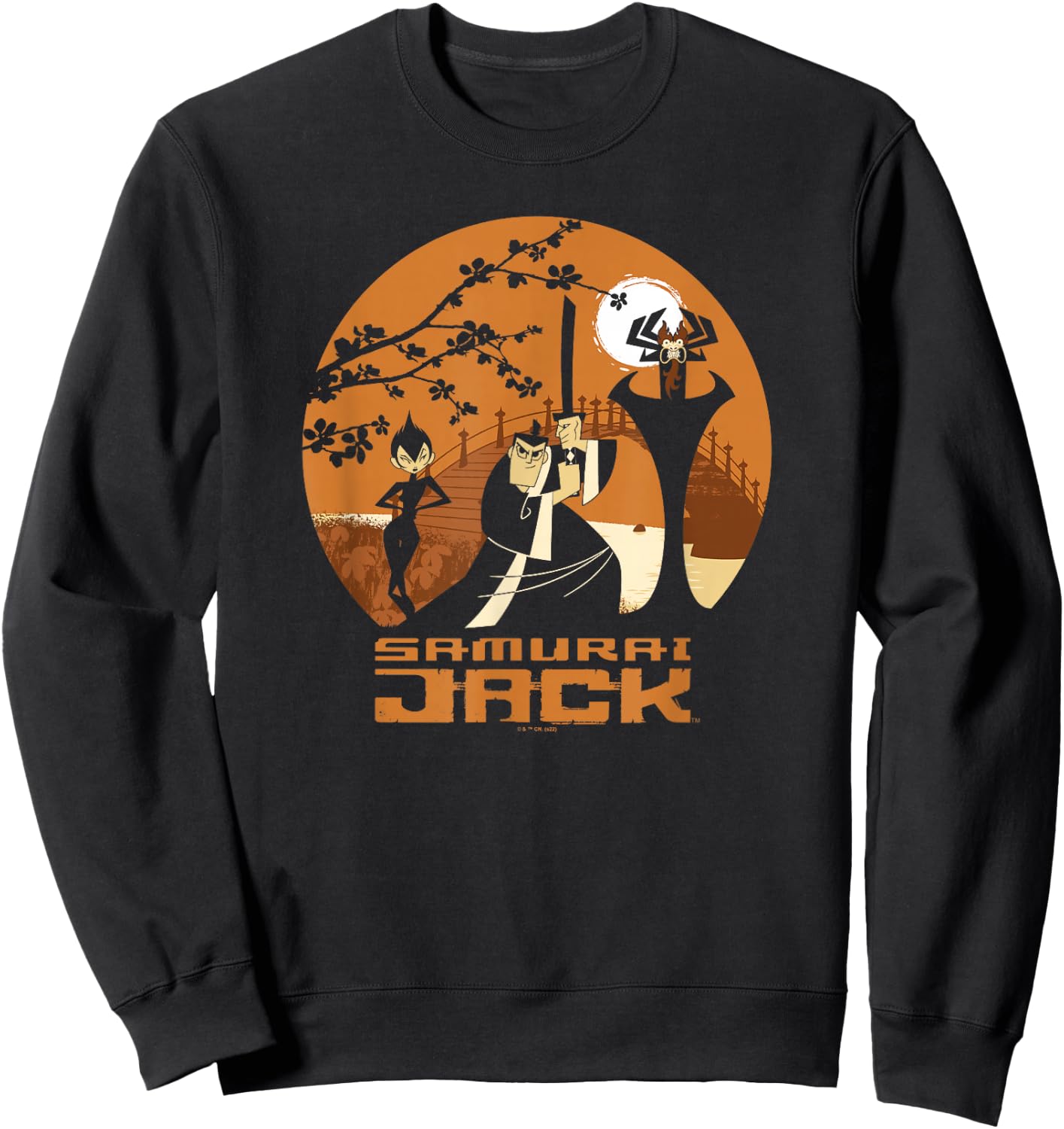 Samurai Jack Halloween Group Shot Character Poster Sweatshirt - Sweatshirt | Black