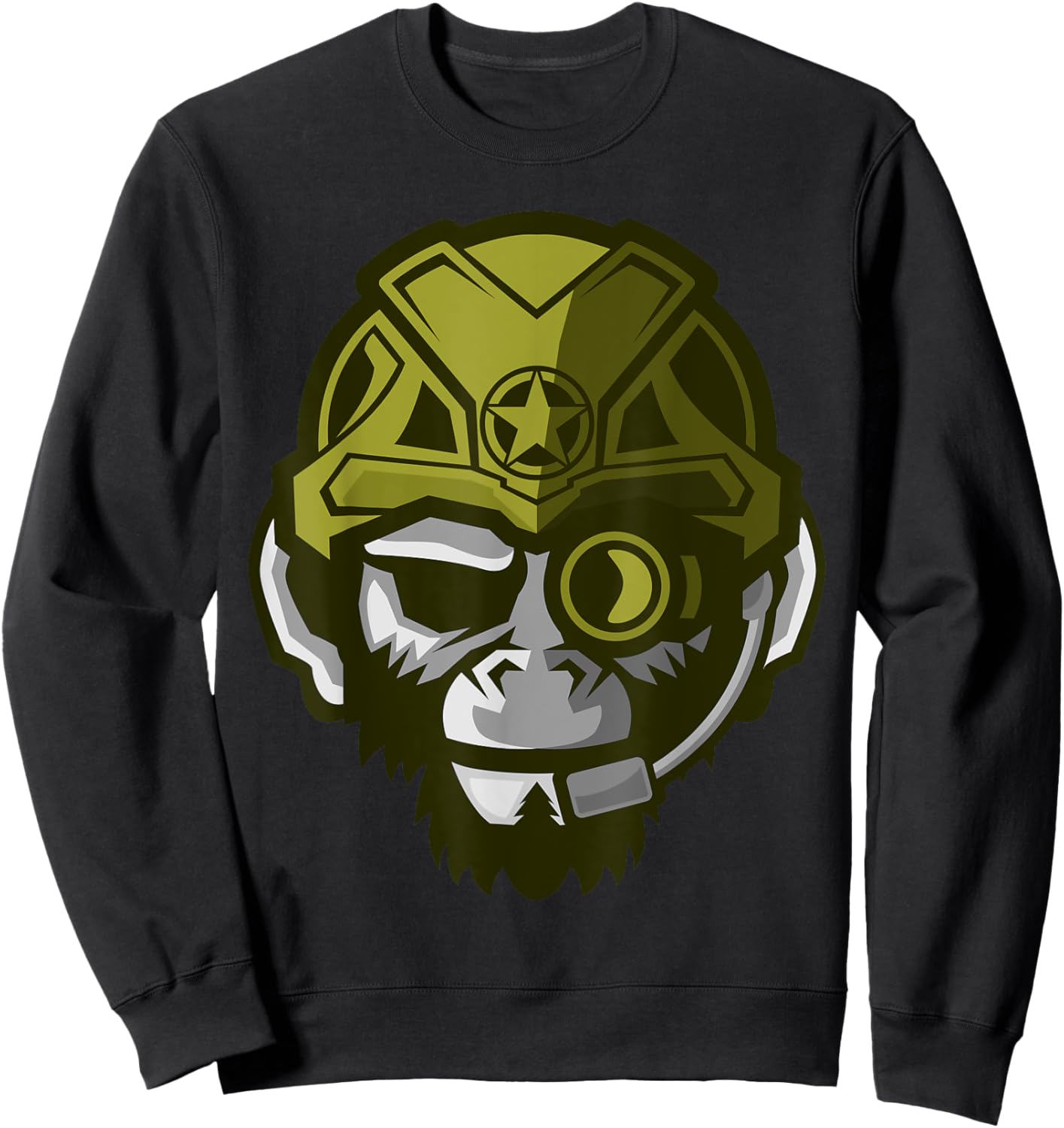Group Leader Male Gorilla King Of The Beasts Gorilla Army Sweatshirt - Sweatshirt | Black