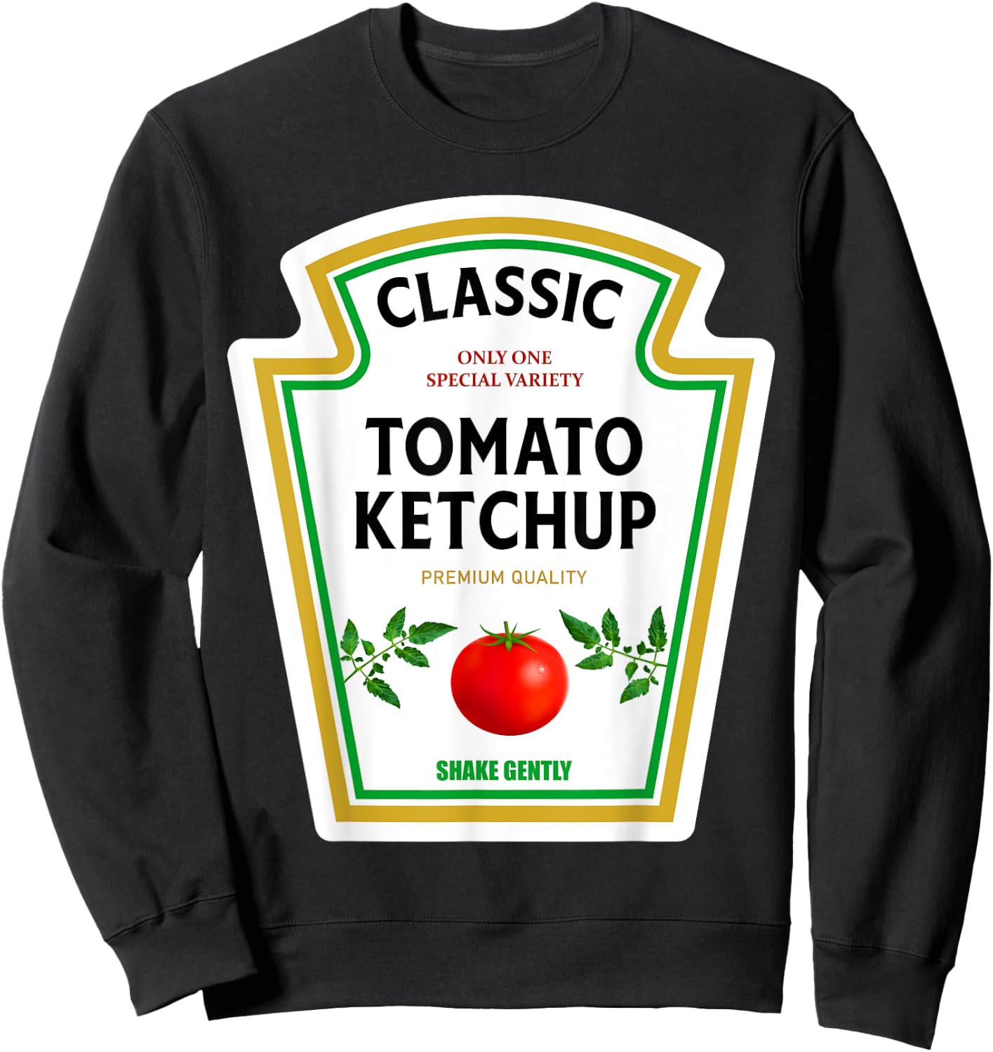 Ketchup Halloween 2024 Costume Matching Mustard Condiments Sweatshirt - Sweatshirt | Black