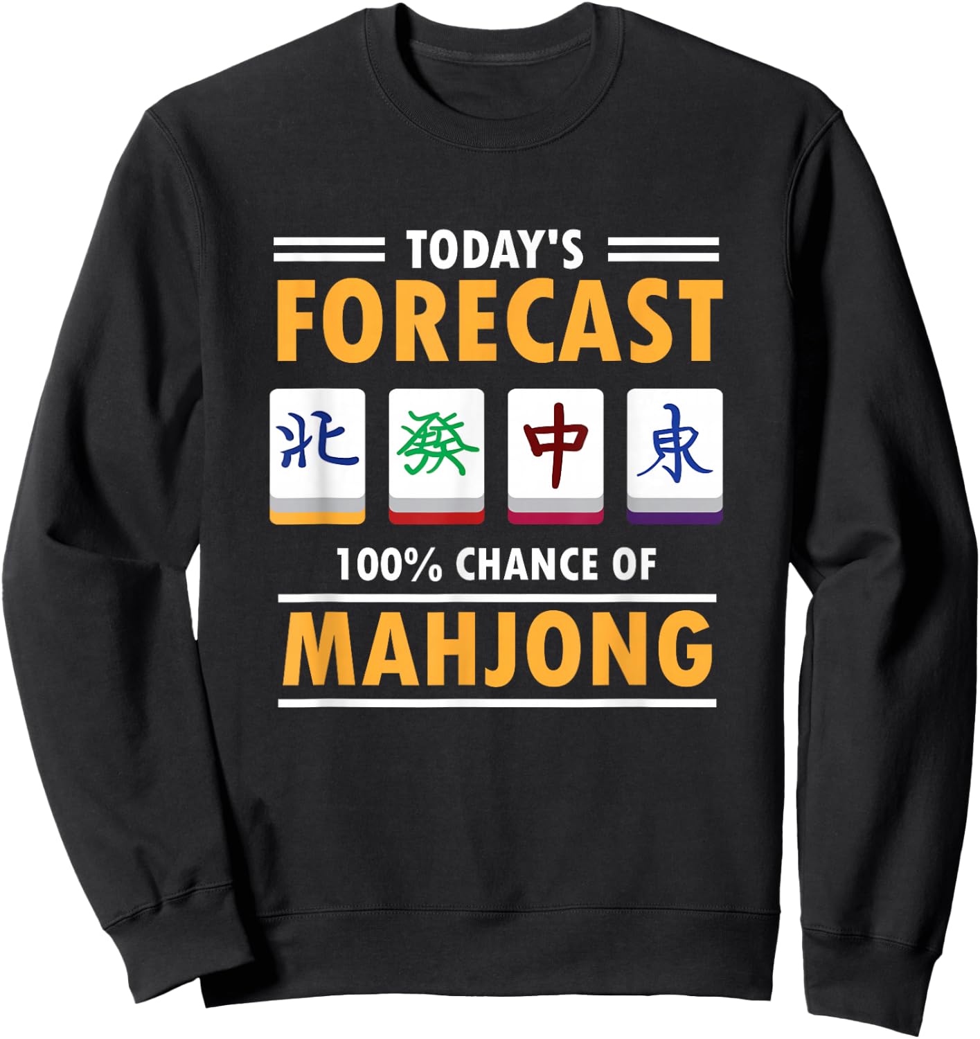 Mah Jong 100% de chances de reussite & Gifts -Adults Black Small Classic Fit Short Sleeve Sweatshirt - Sweatshirt | Black
