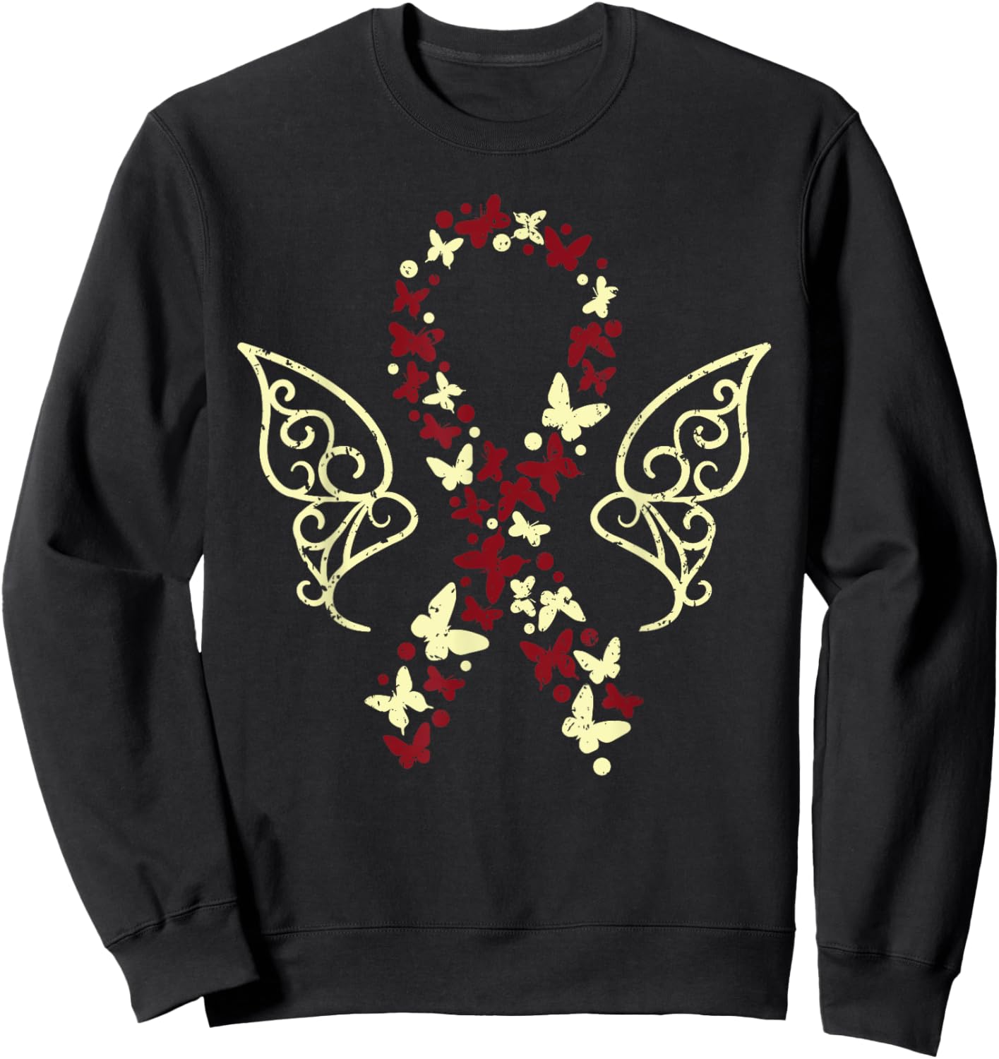Head and Neck Cancer Awareness SteMi Apparel -Adults Classic Fit Black Cotton 65% Polyester 35% Short Sleeve Small Head Neck Cancer Awareness Sweatshirt - Sweatshirt | Black