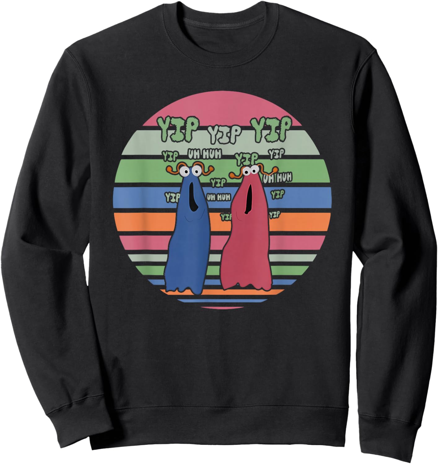 Yip Yip Yip Yip Uh Huh Yip Uh Huh Yip Apparel Sweatshirt - Sweatshirt | Black
