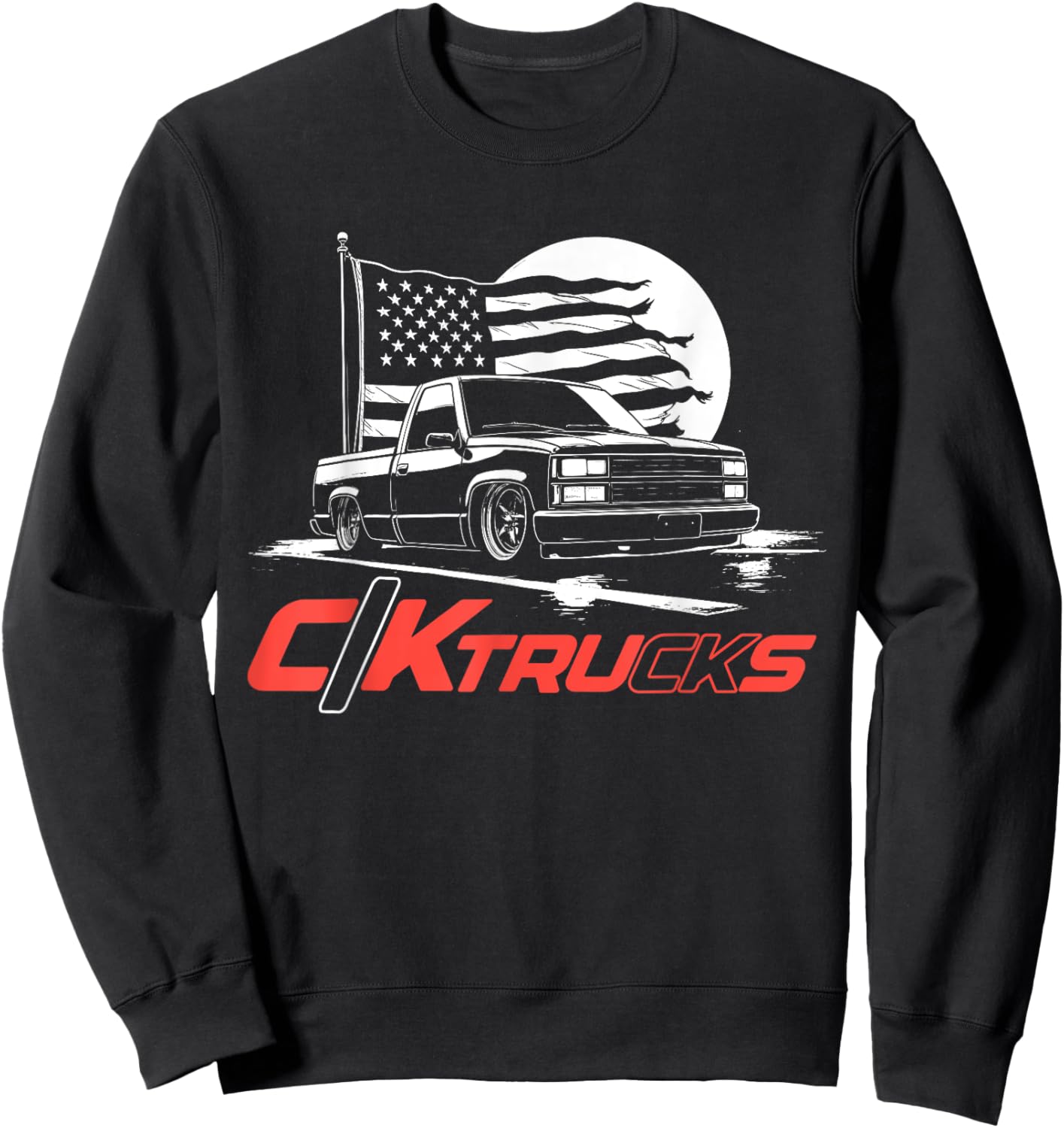OBS Single Cab Truck Old Body Style Retro 4th Gen CK Sweatshirt - Sweatshirt | Black