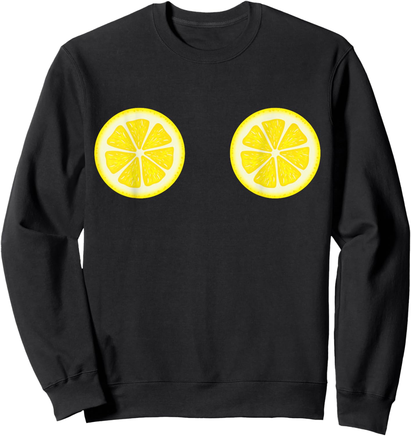 Funny Lemon Boobs - Fruit-Inspired Summer Sweatshirt - Sweatshirt | Black