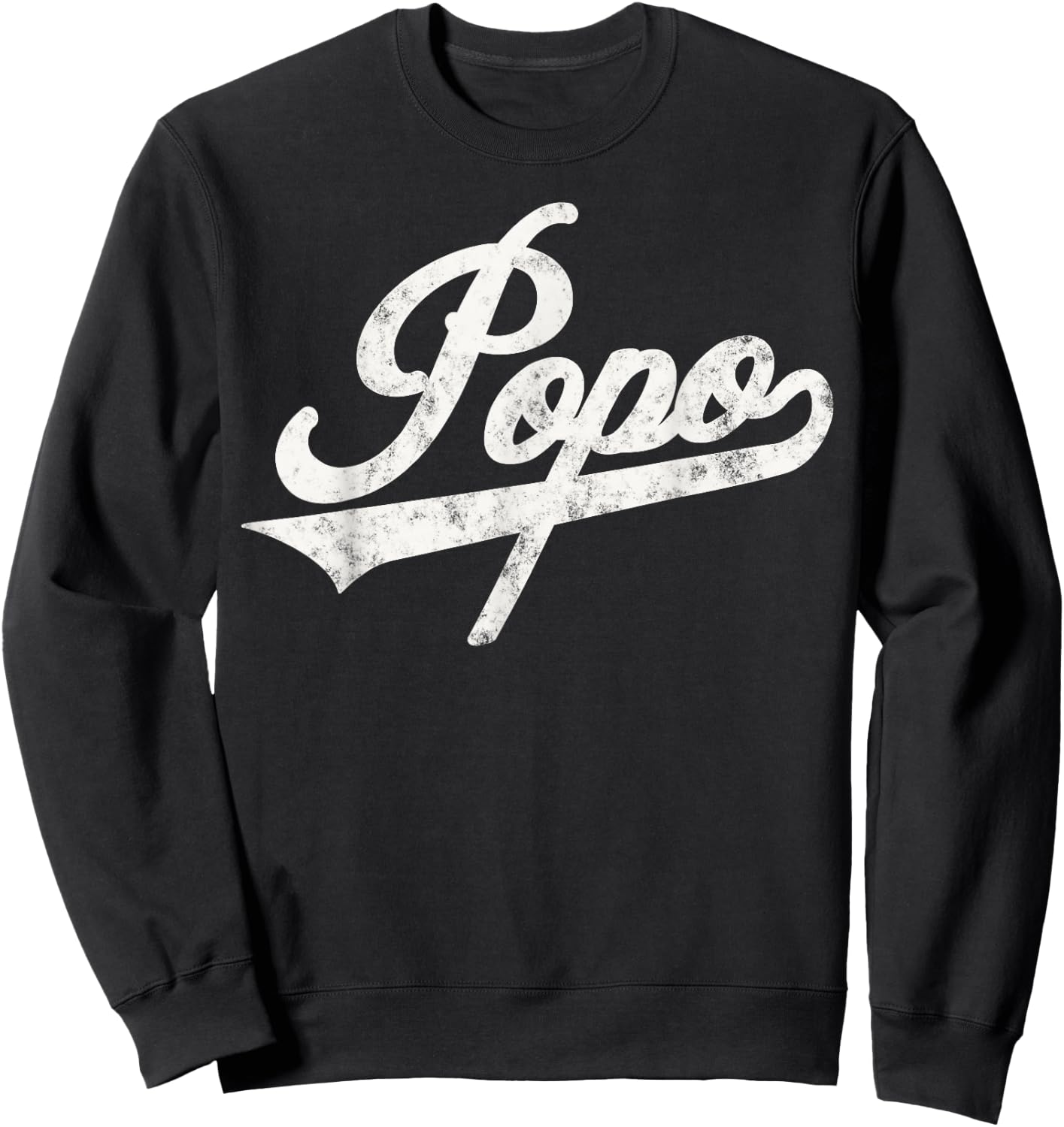 Popo Retro Style for Papa Grandpa Sweatshirt - Sweatshirt | Black