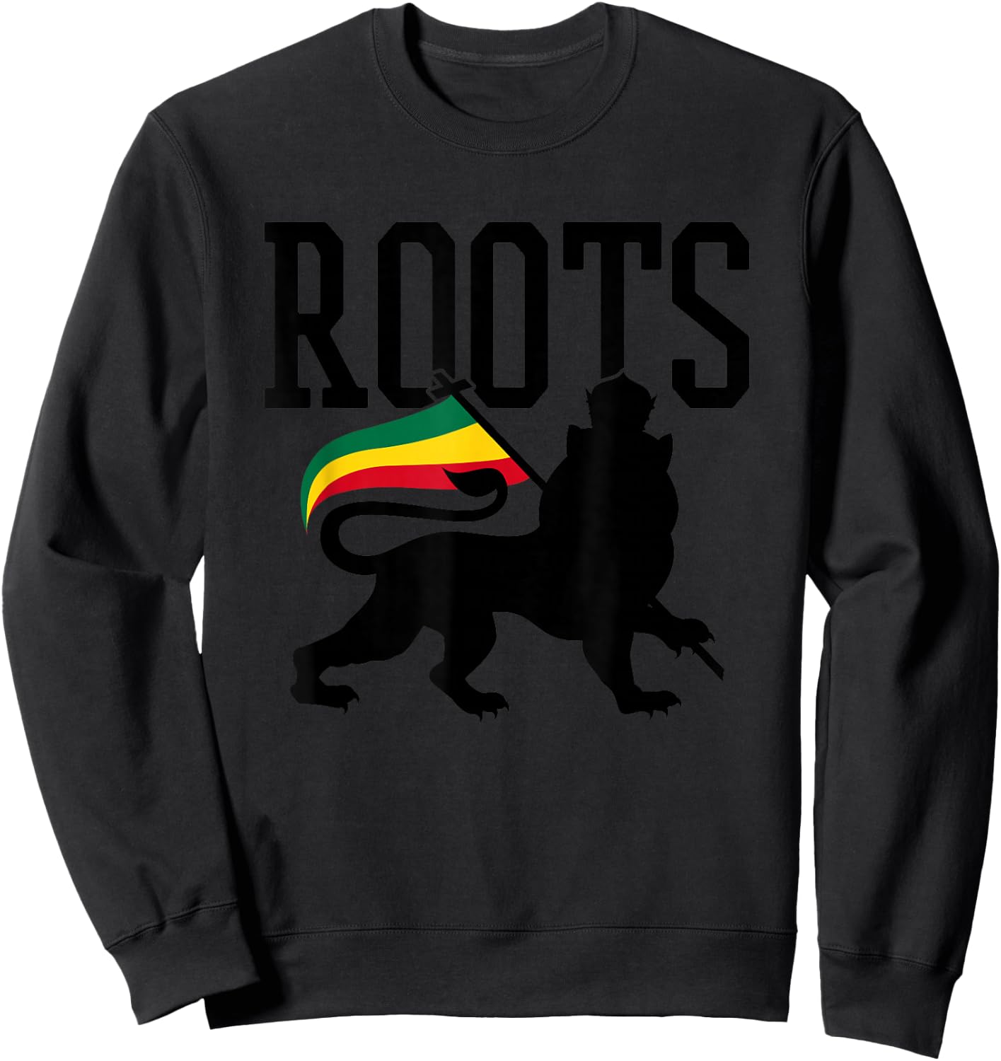 Reggae Roots Lion Of Judah Rastafari Rasta Music Gift Sweatshirt - Sweatshirt | Black