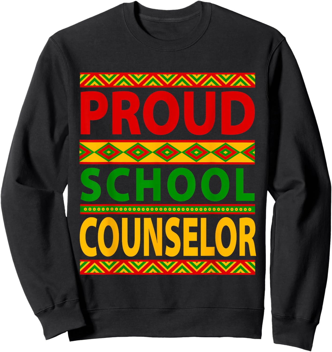 Proud School Counselor Job Costume Black History Month Afro Sweatshirt - Sweatshirt | Black