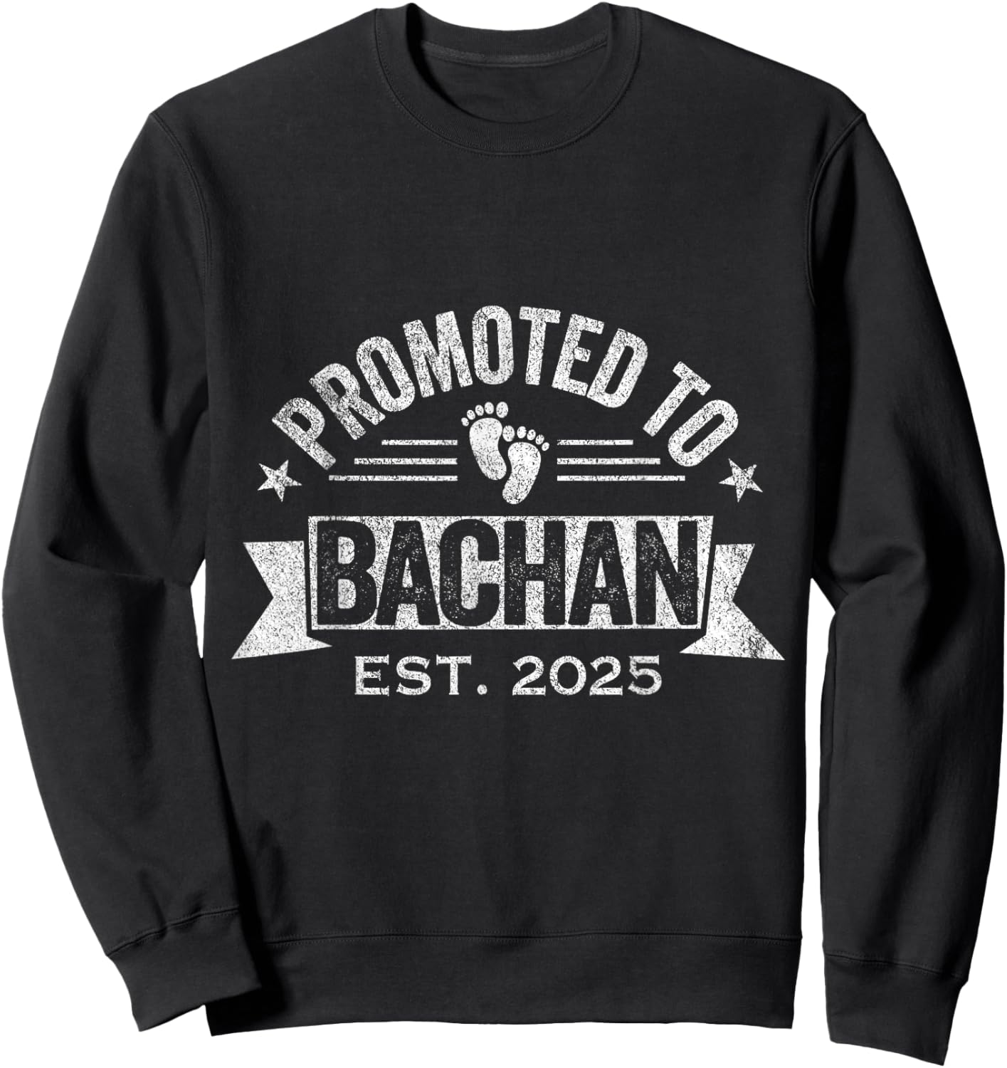 Promoted To Bachan Est. 2025 Japanese Grandma Sweatshirt - Sweatshirt | Black