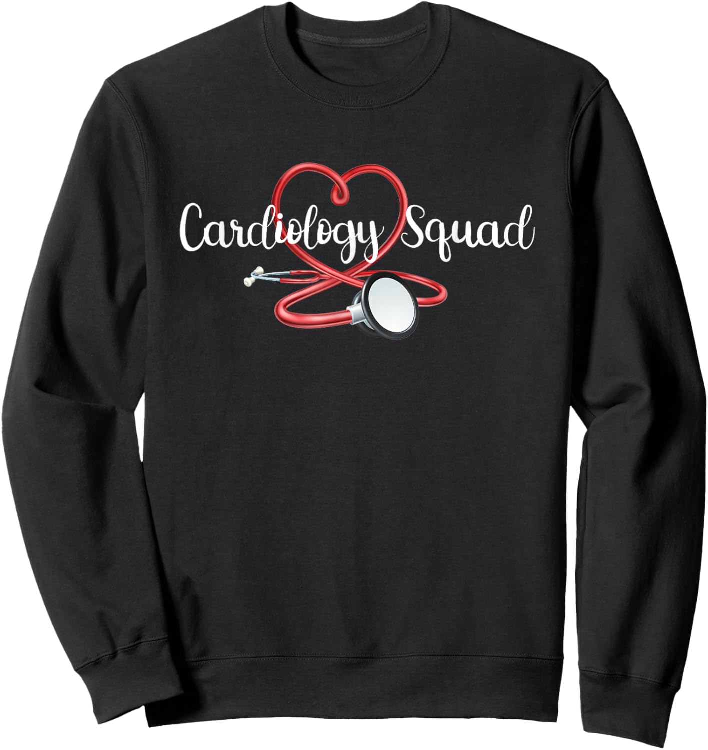 Cardiology Squad Cardiologist Heart Nurse Doctor Cardiac Sweatshirt - Sweatshirt | Black