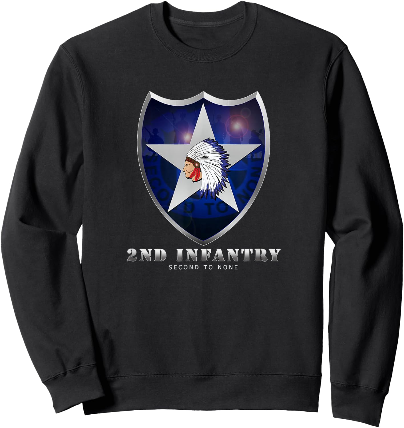 U.S. Army 2nd Infantry Division Sweatshirt - Sweatshirt | Black