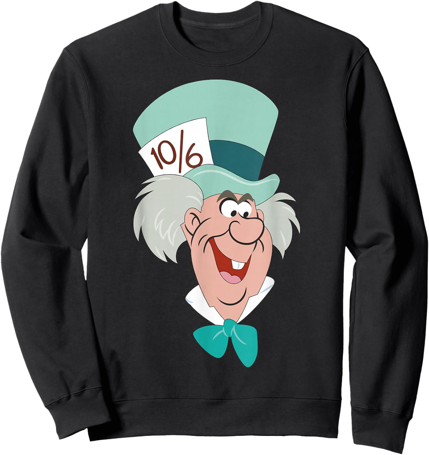Disney Alice in Wonderland Mad Hatter Big Face Sweatshirt - Sweatshirt | Black