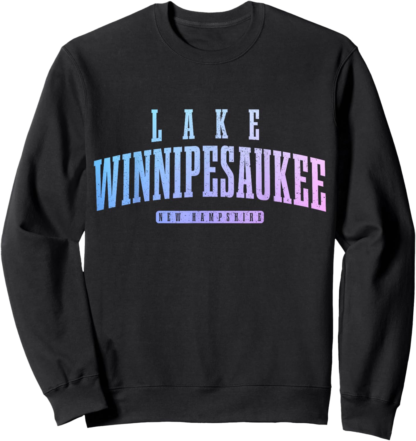 Lake Winnipesaukee New Hampshire Vintage Sweatshirt - Sweatshirt | Black