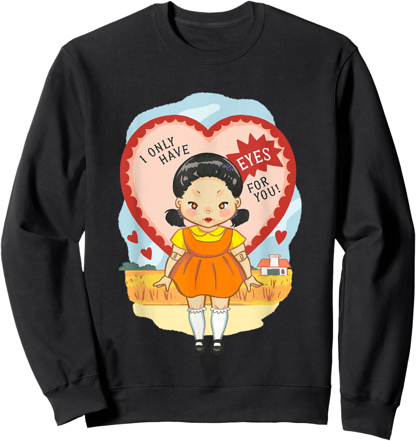 Squid Game 2 Valentine's Day I Only Have Eyes For You Sweatshirt - Sweatshirt | Black