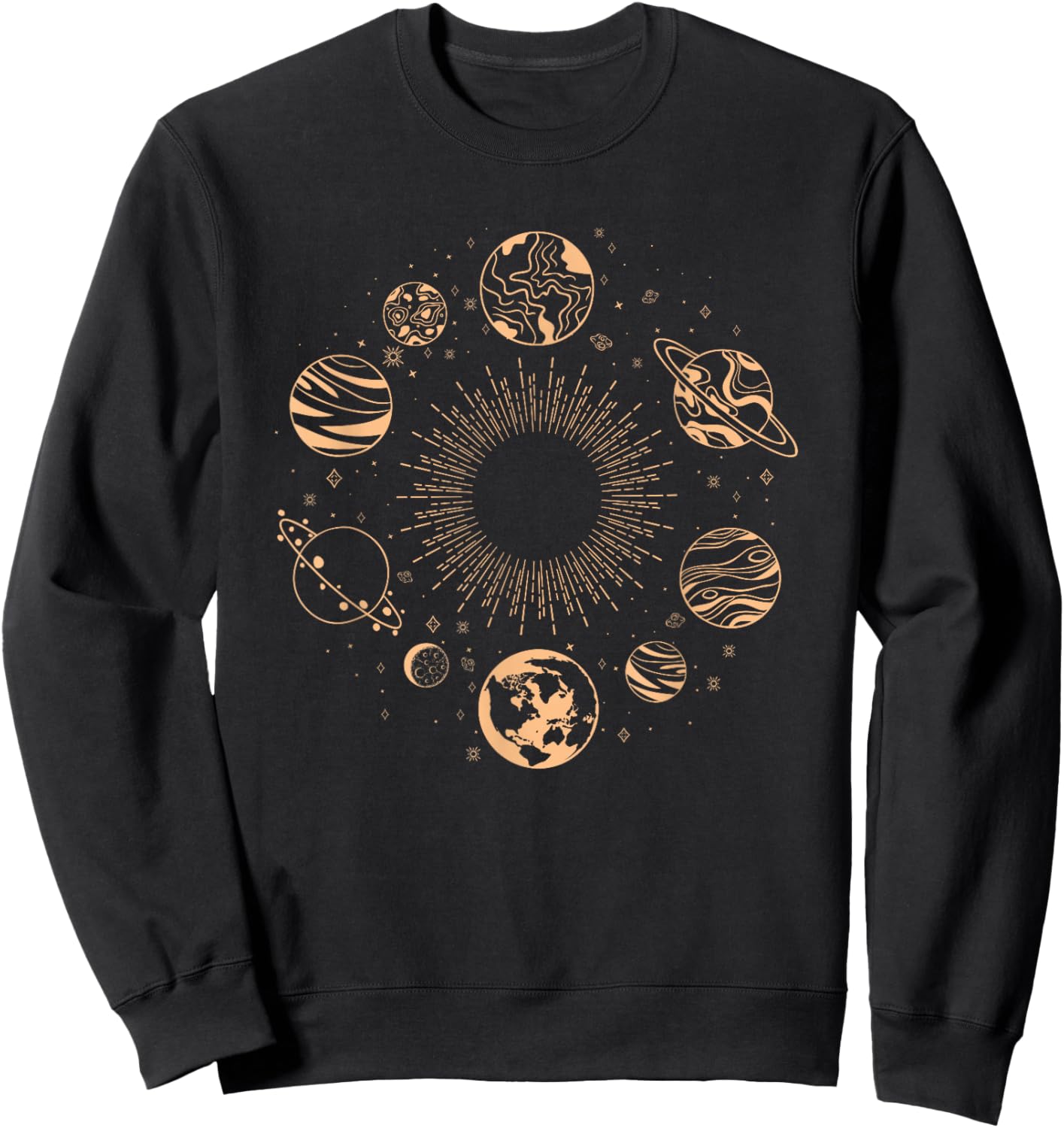Solar System Planets Space Science Galaxy Astronomy Universe Sweatshirt - Sweatshirt | Black