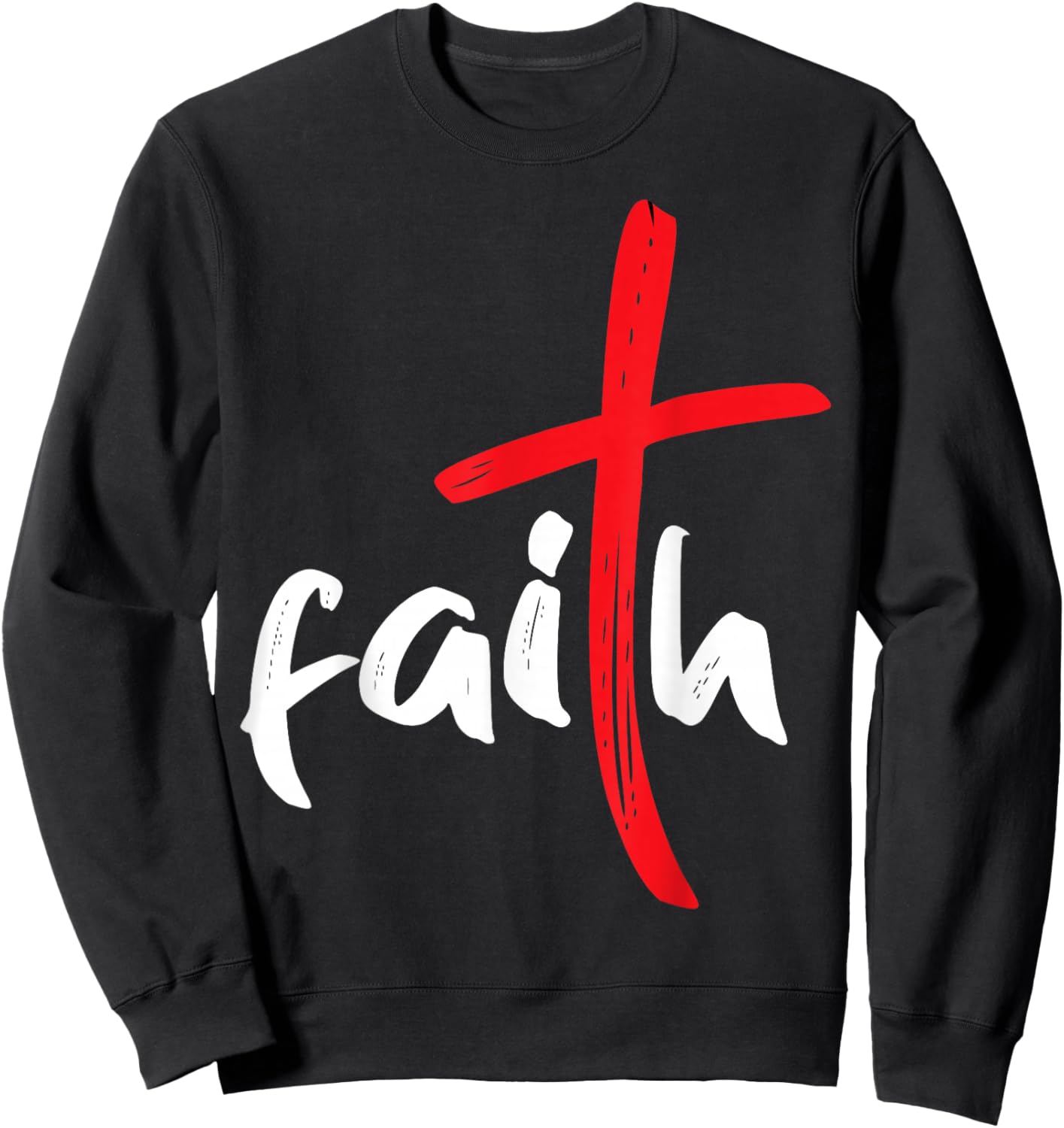 Cross Christian Bible John 3:16 Sweatshirt - Sweatshirt | Black