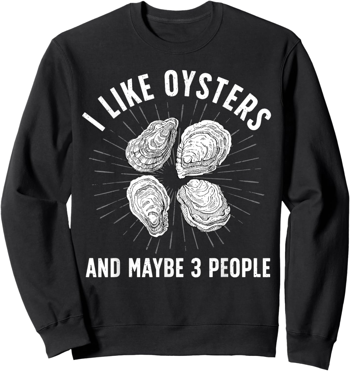 Cool Oyster Art Women Oyster Shucking Seafood Lovers Sweatshirt - Sweatshirt | Black