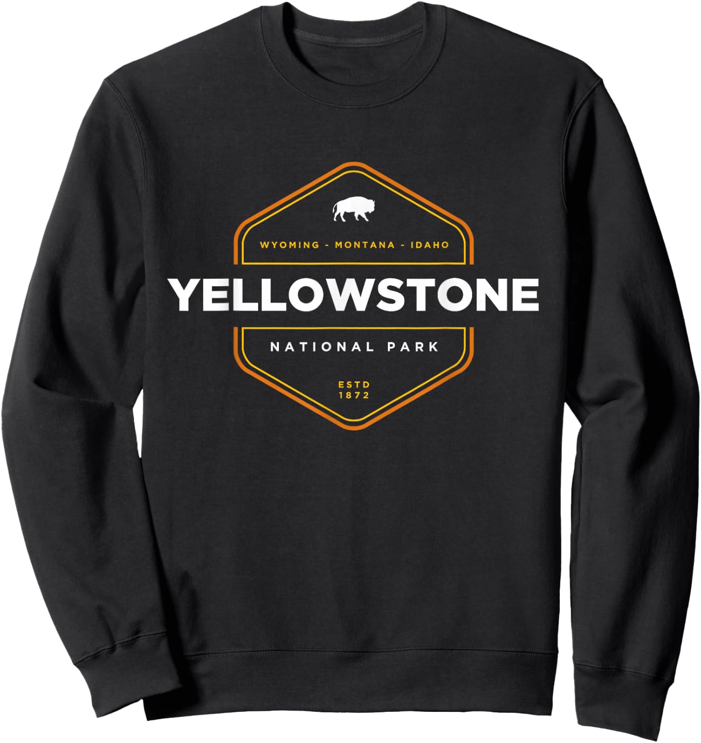 Yellowstone National Park Graphic Sweatshirt - Sweatshirt | Black