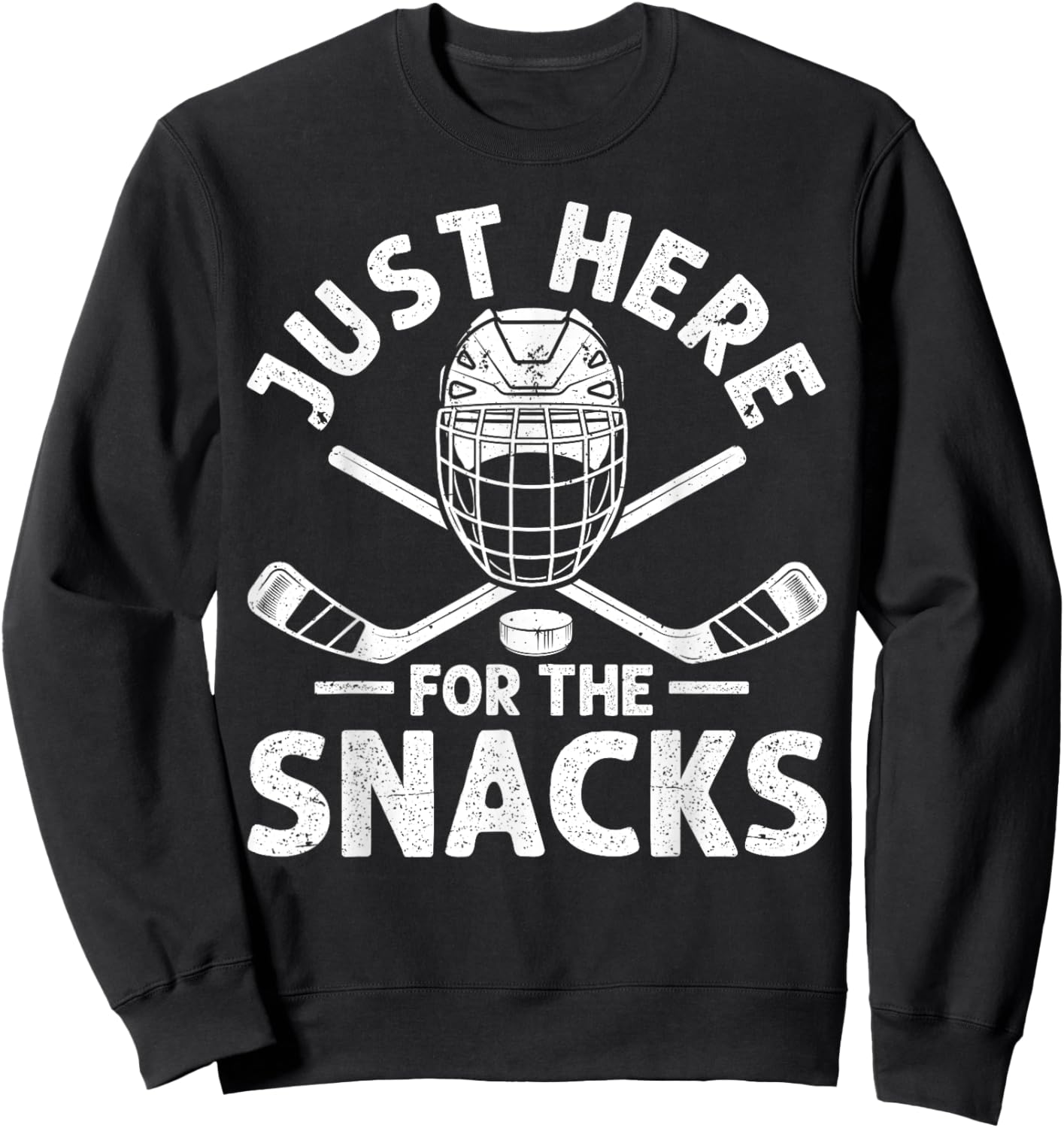 Just here for the Snacks Ice Hockey Fans Stadium Game Sweatshirt - Sweatshirt | Black