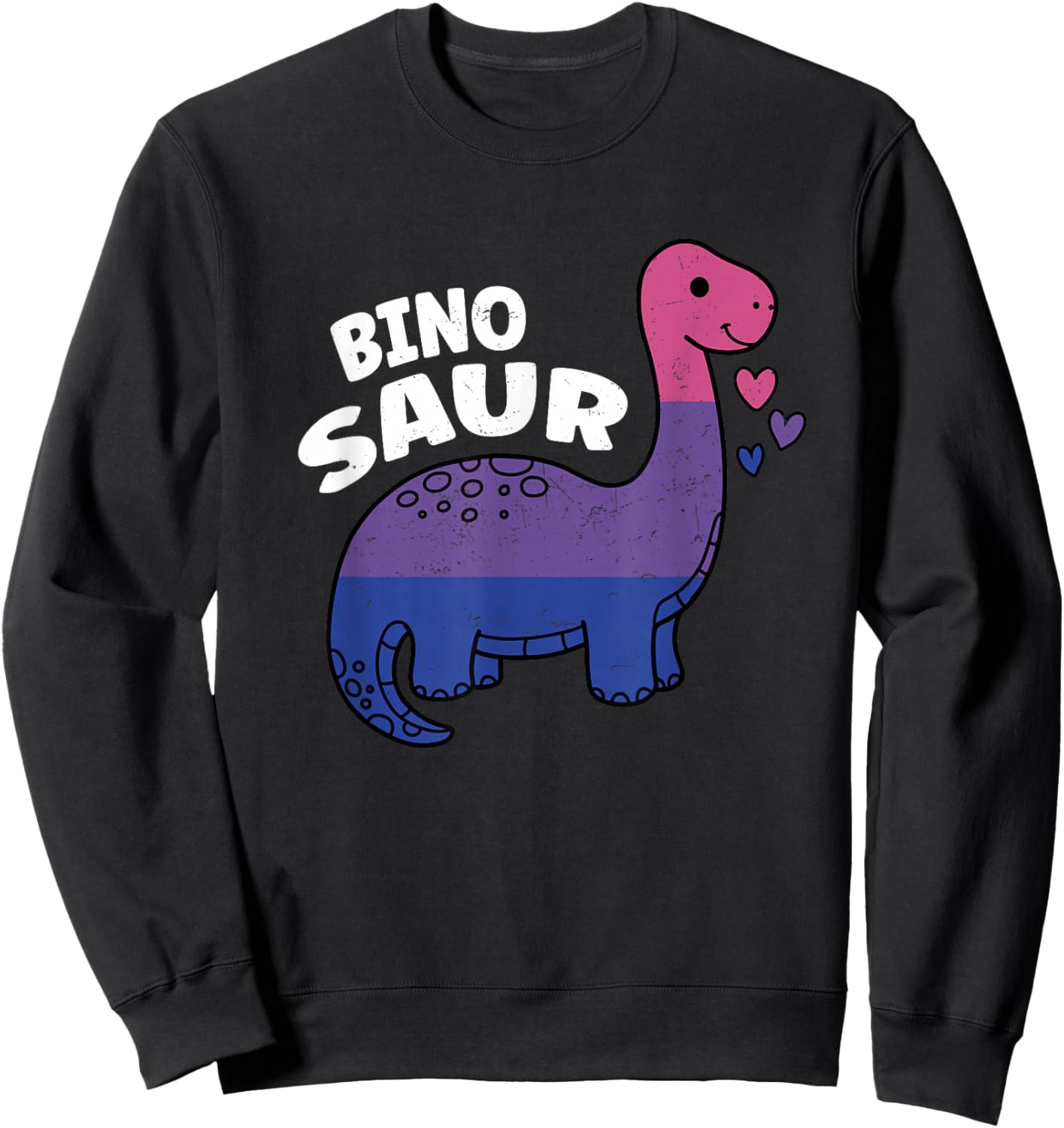 Binosaur Bisexual Pride Dino Bi Sweatshirt - Sweatshirt | Black