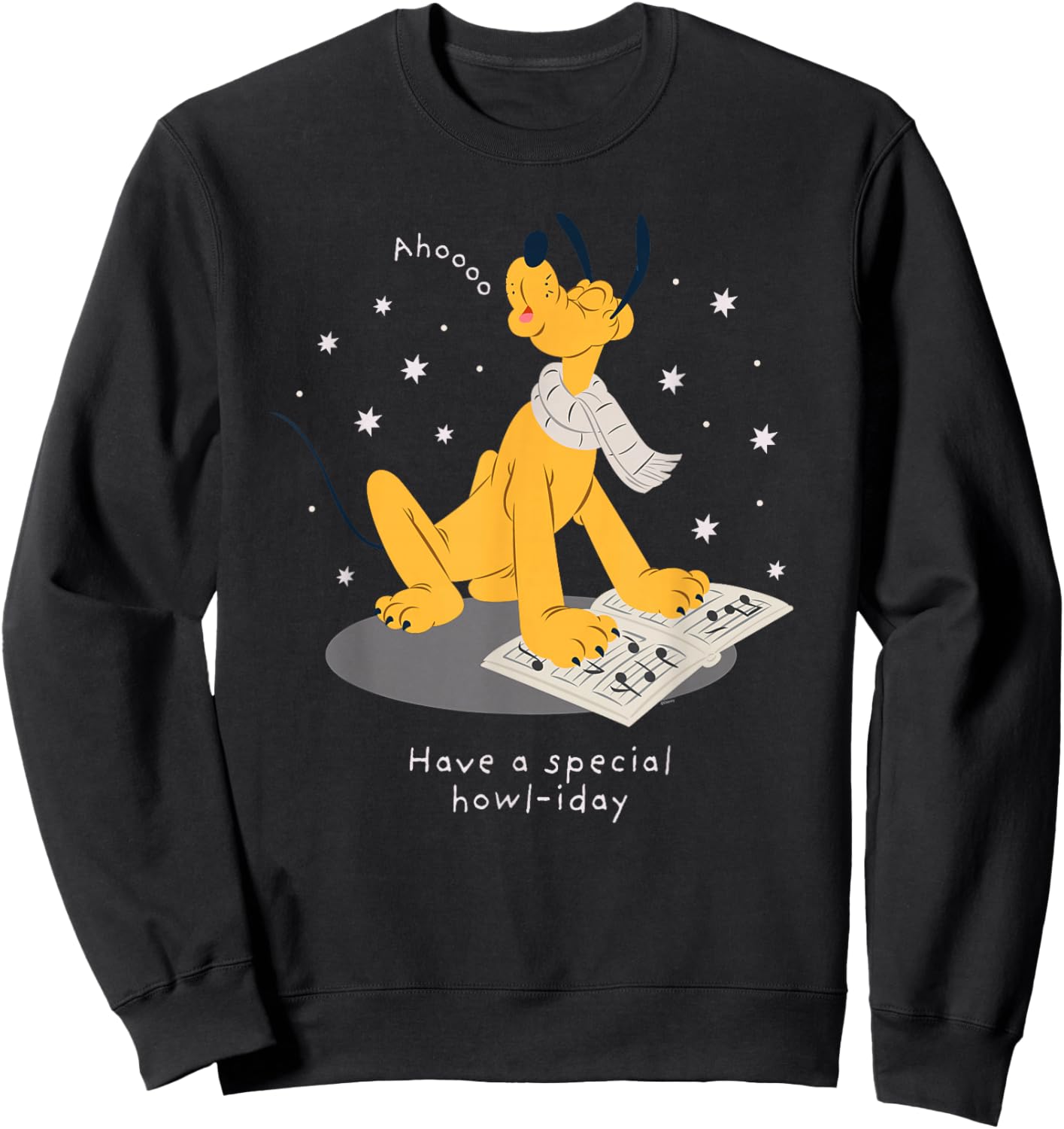 Disney Pluto Holiday Christmas Have a Special Howl-iday Sweatshirt - Sweatshirt | Black