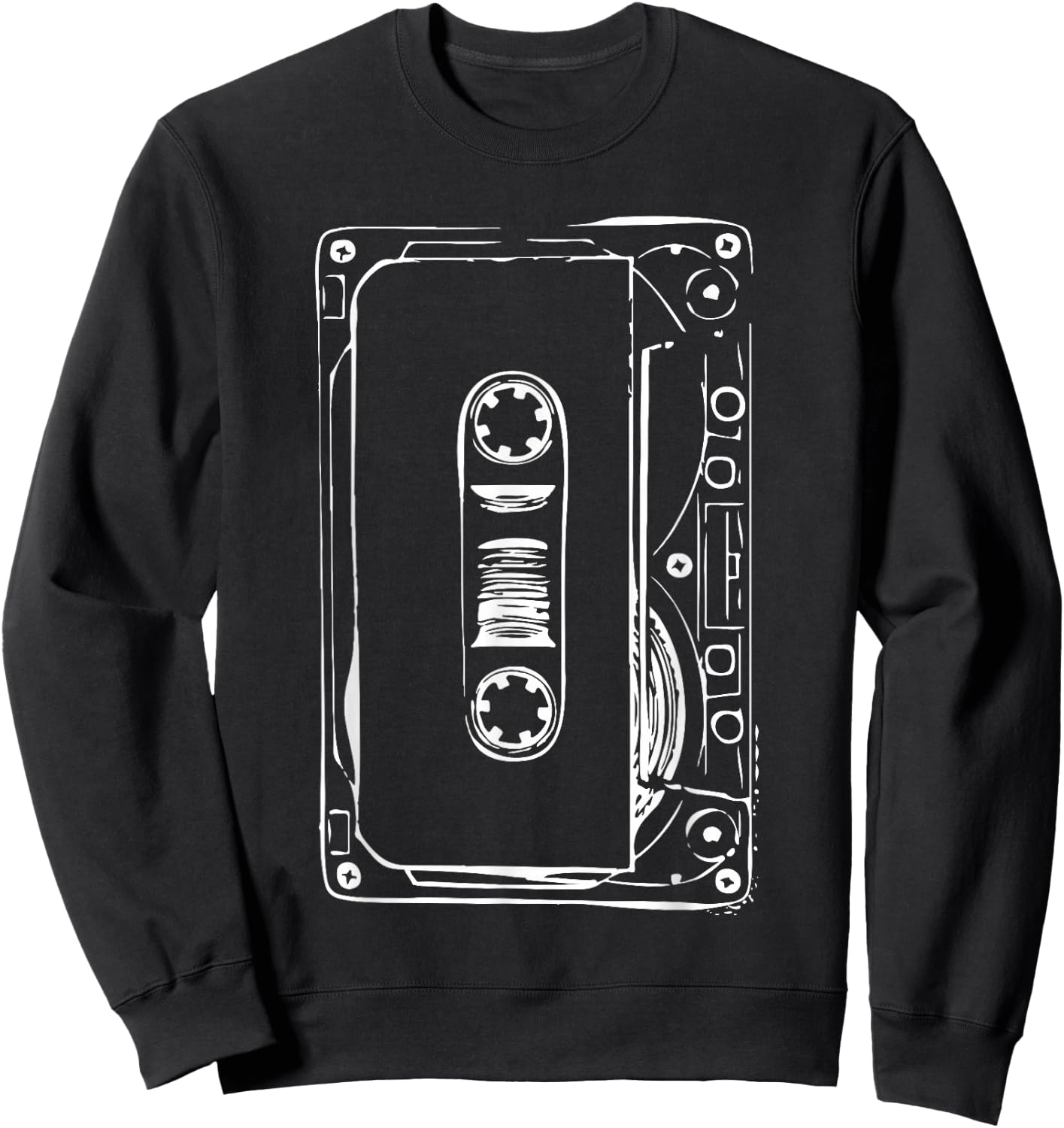 Love Retro Mixtape 80's Blank Cassette Tape Shirt Gift Sweatshirt - Sweatshirt | Black
