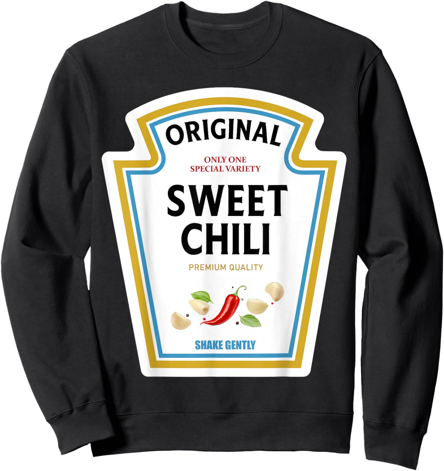 Sweet Chili Halloween 2024 Costume Family Matching Ketchup Sweatshirt - Sweatshirt | Black