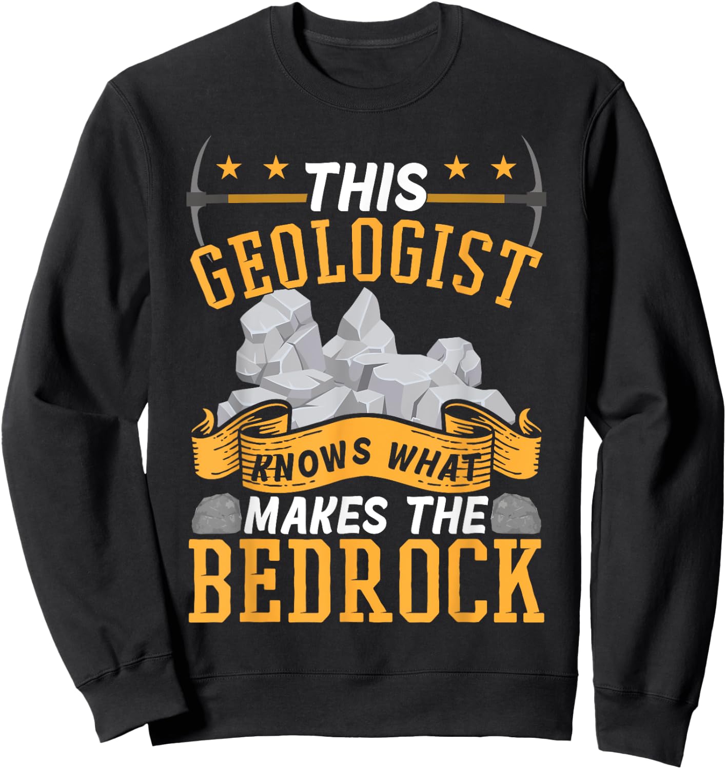 Funny Mineral Rock Collector Rockhound Geologist Sweatshirt - Sweatshirt | Black