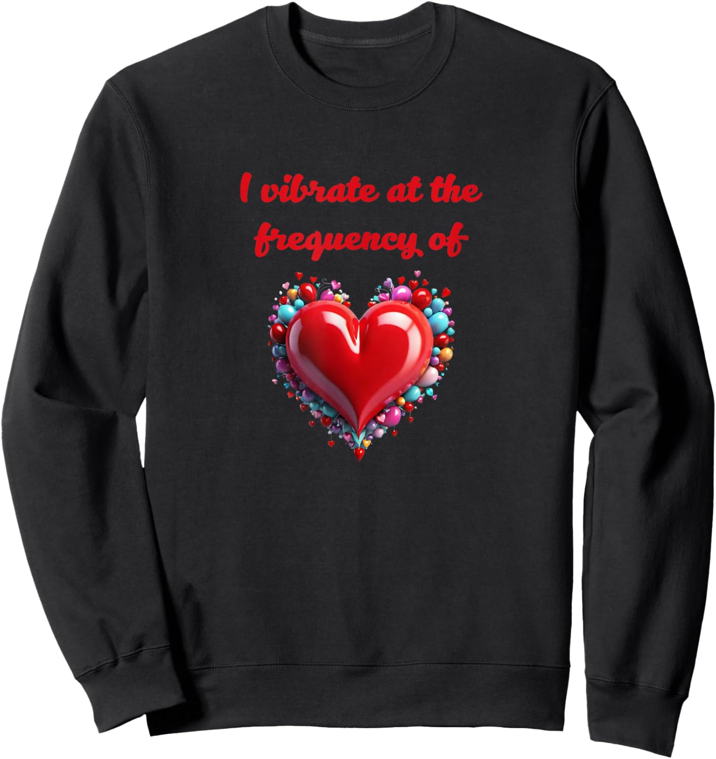 Metaphysical Love Frequency Design Sweatshirt - Sweatshirt | Black
