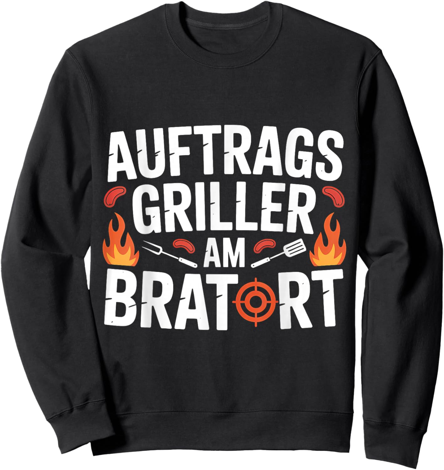 Auftragsgriller Am Bratort Grillparty Männer Sweatshirt - Sweatshirt | Black
