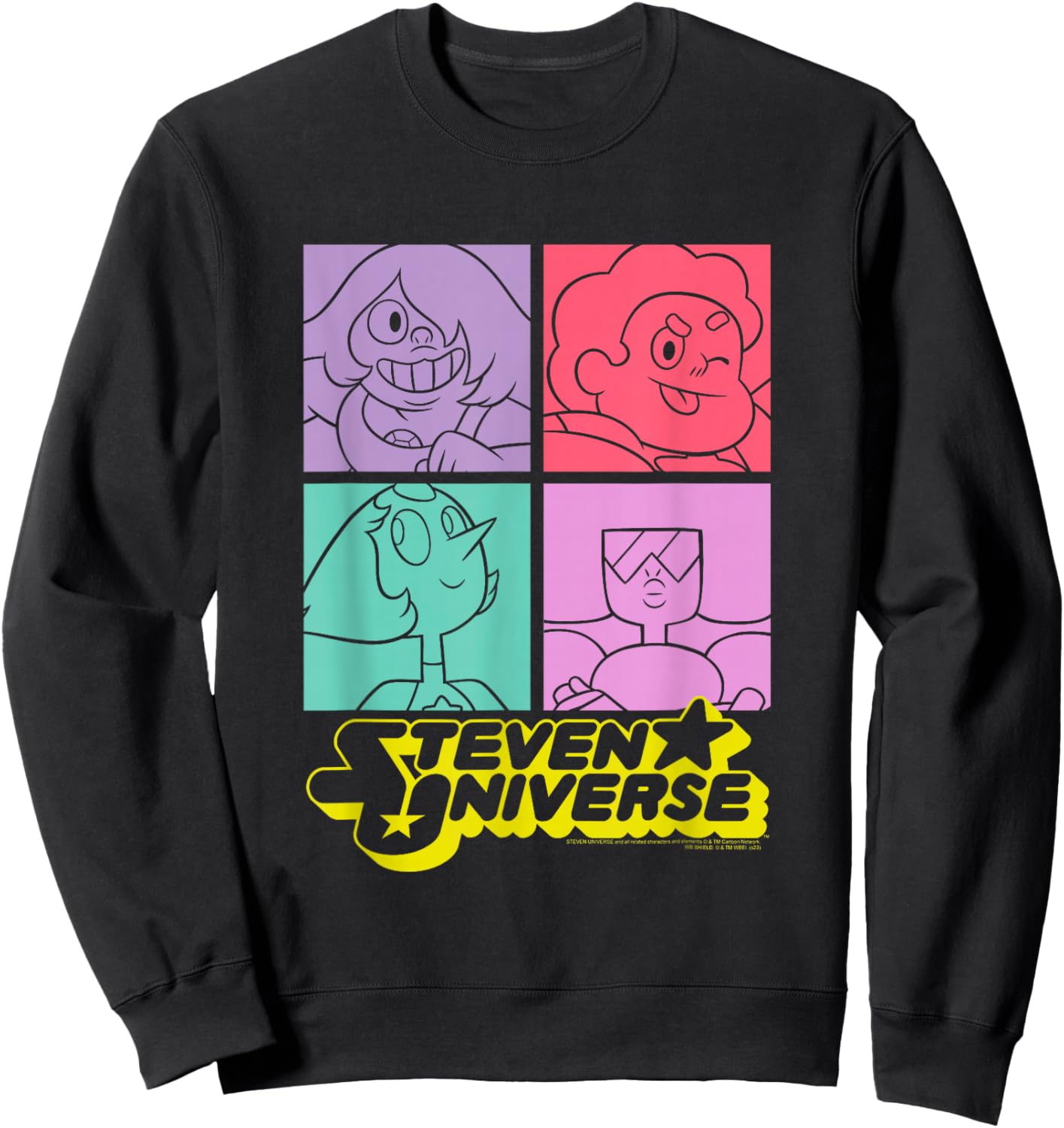 Steven Universe Four Block Gem Photos Sweatshirt - Sweatshirt | Black