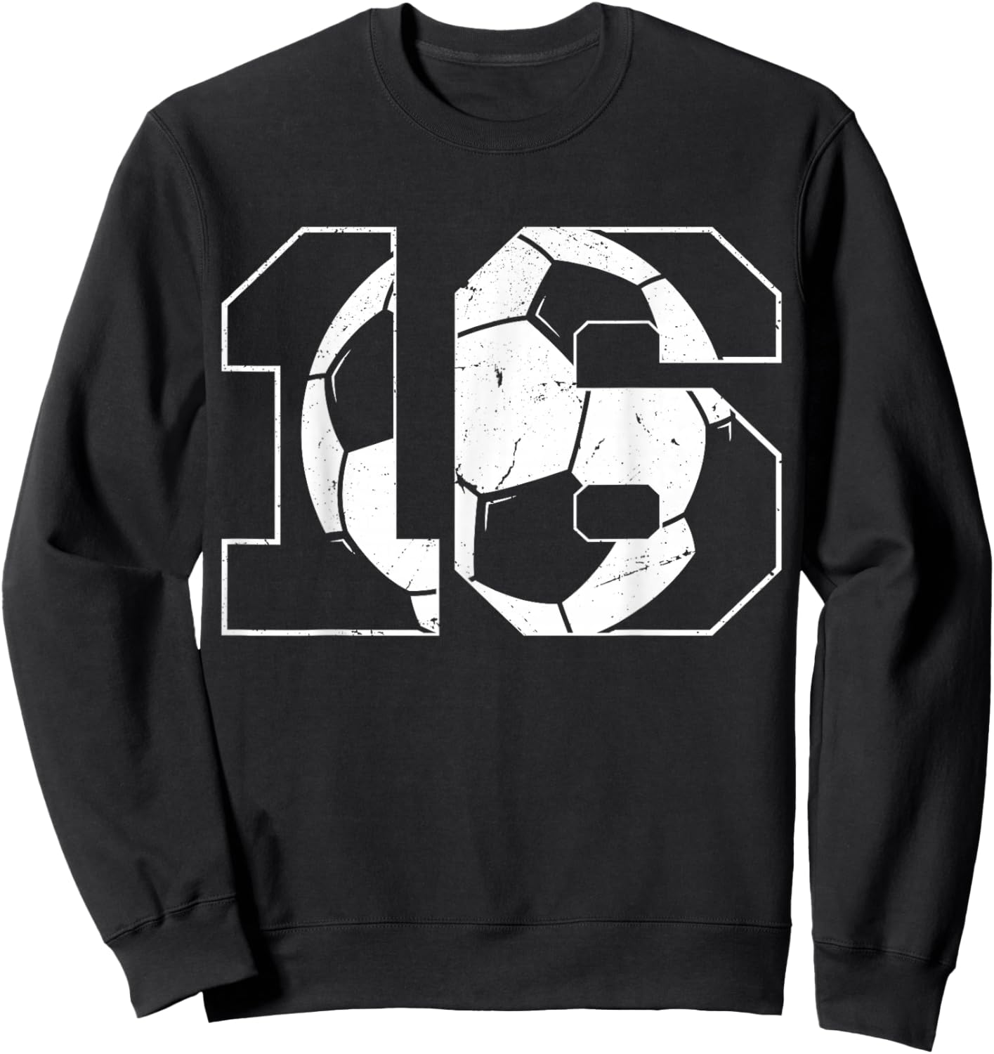 16th Birthday Boy Soccer Player Football 16 Years Old Sweatshirt - Sweatshirt | Black