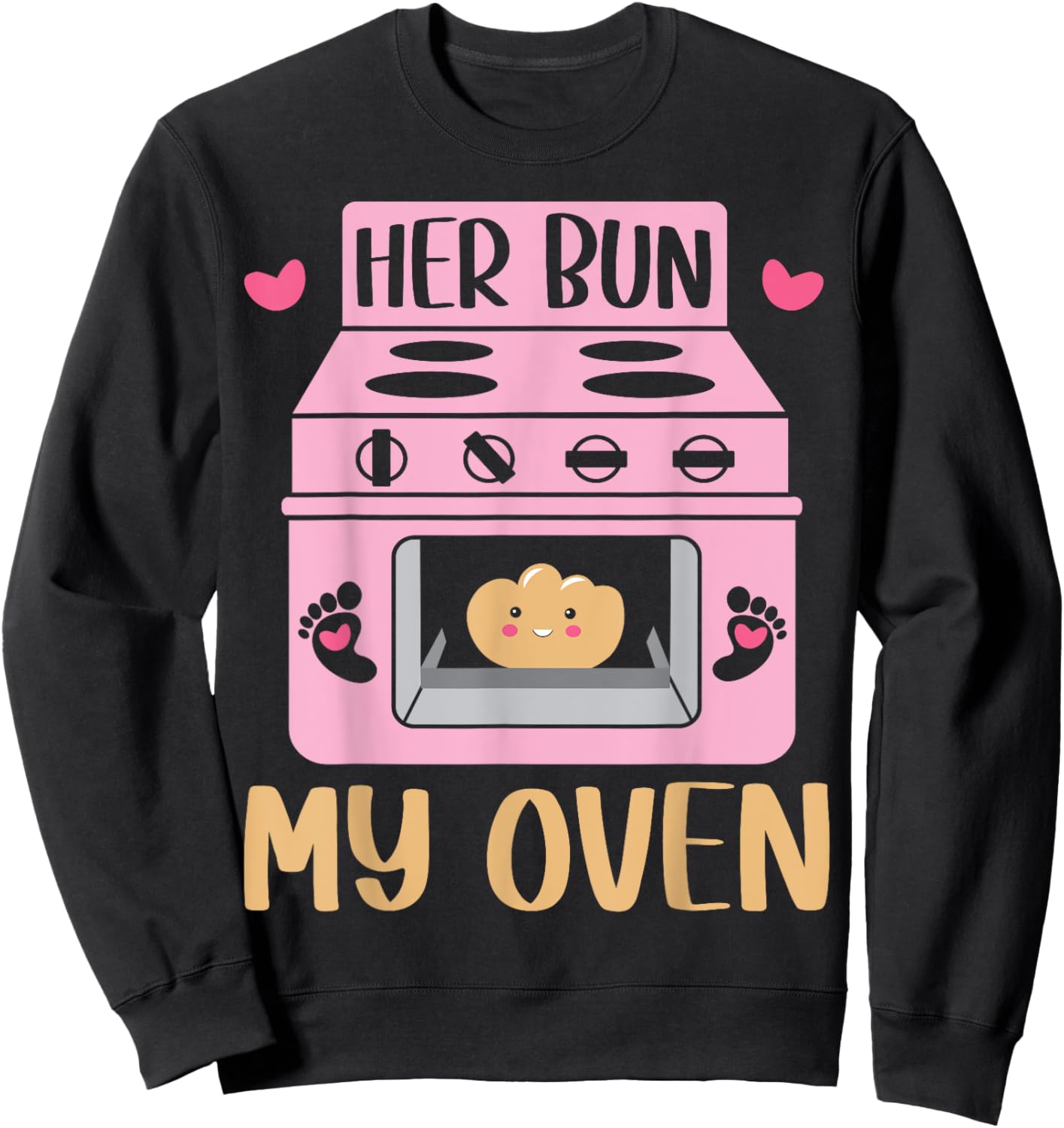 Her Bun My Oven - Surrogate Mother Sweatshirt - Sweatshirt | Black