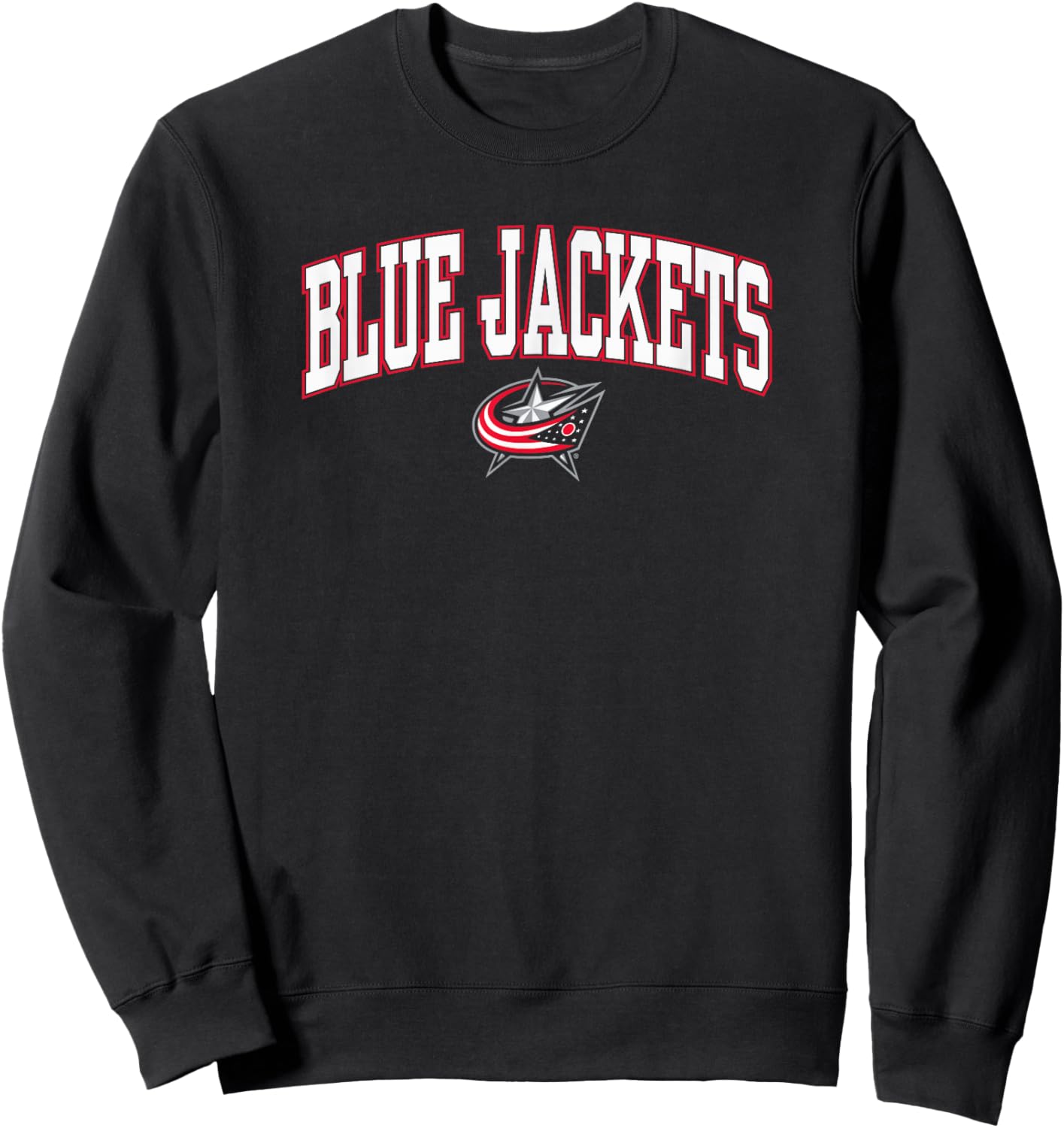 Columbus Blue Jackets Arch Over Navy Officially Licensed Sweatshirt - Sweatshirt | Black