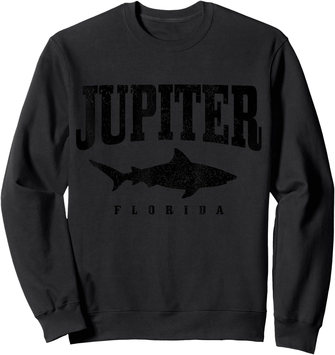 Jupiter Florida Diver Shark Diver Vintage Sweatshirt - Sweatshirt | Black