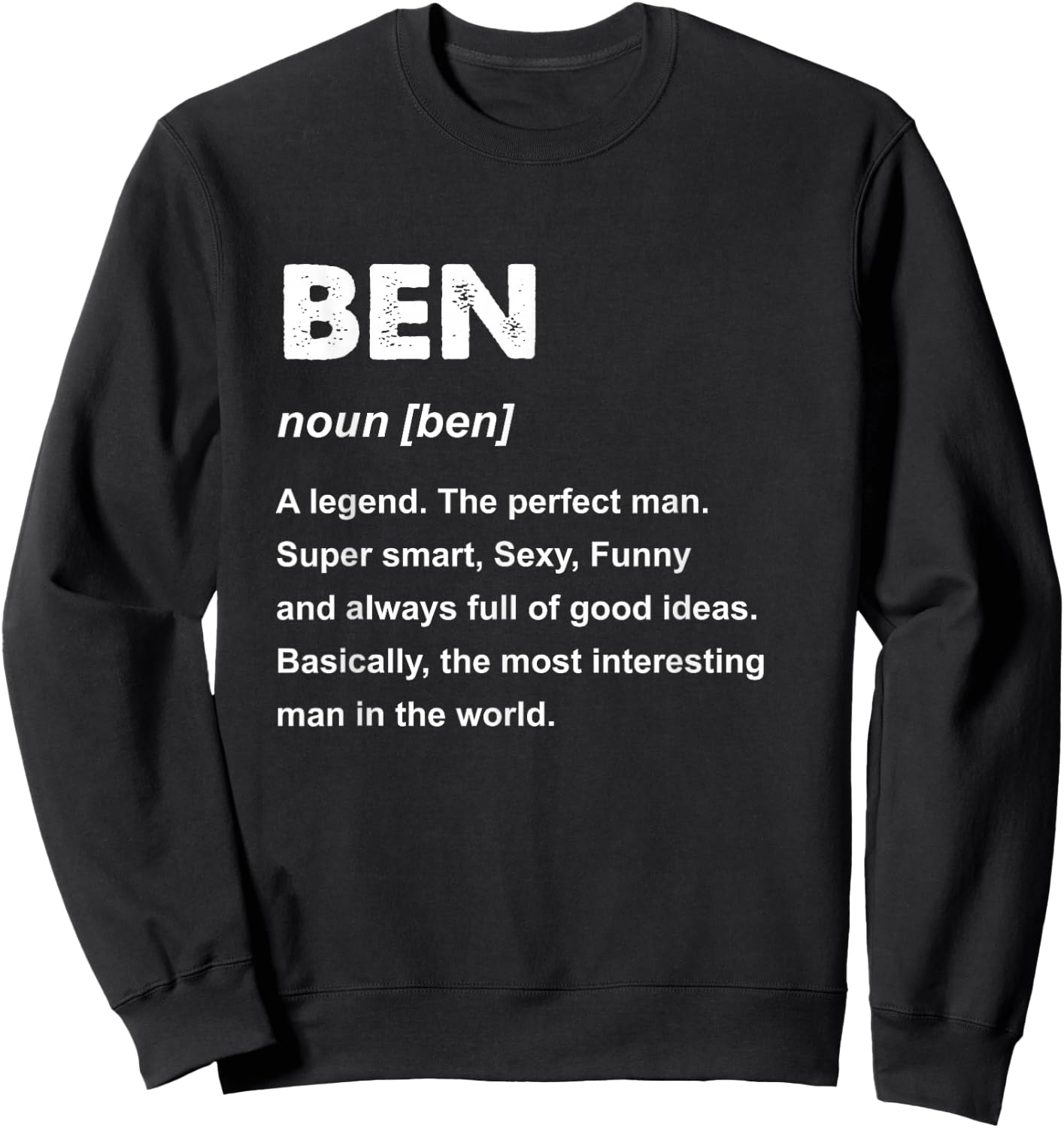 Ben Name Sweatshirt - Sweatshirt | Black