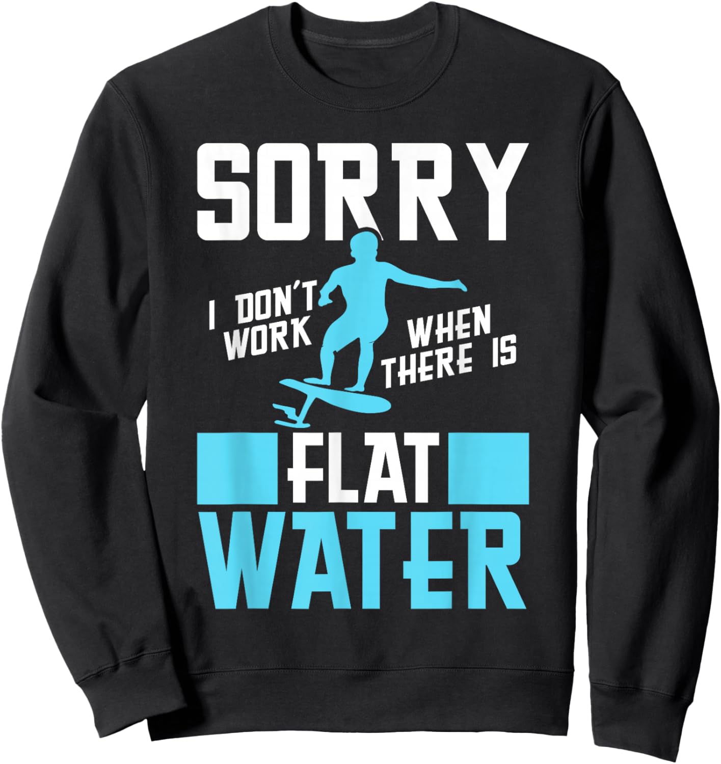 Hydrofoiling Efoil Surfer Hydrofoil Surfing Board Efoiler Sweatshirt - Sweatshirt | Black
