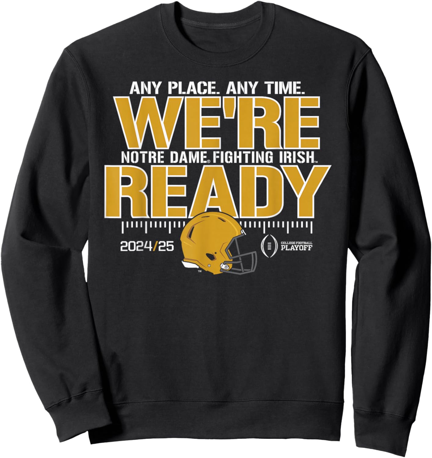 Notre Dame Fighting Irish College Football Playoff 24-25 Sweatshirt - Sweatshirt | Black