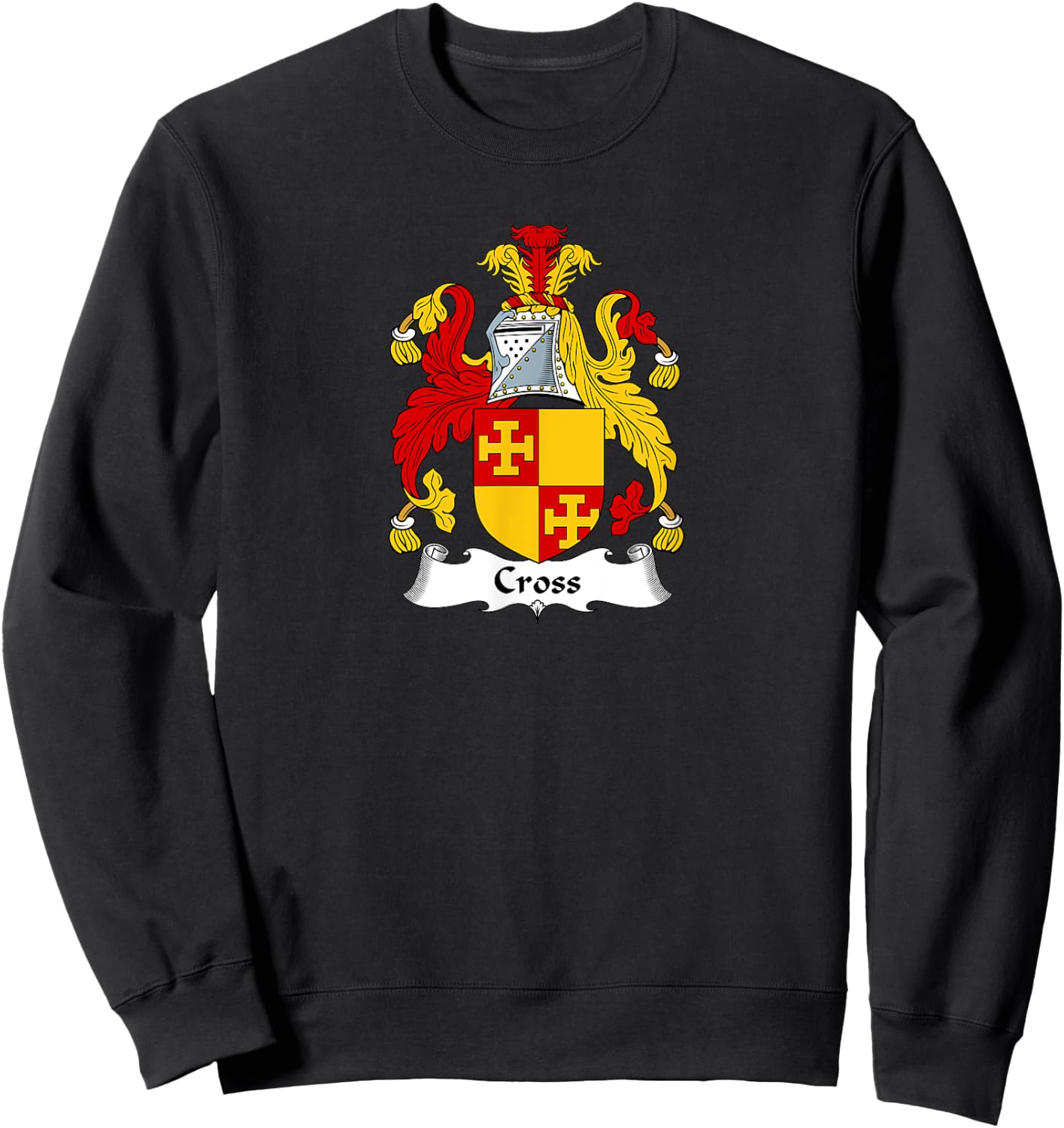 Cross Coat of Arms - Family Crest Shirt Sweatshirt - Sweatshirt | Black