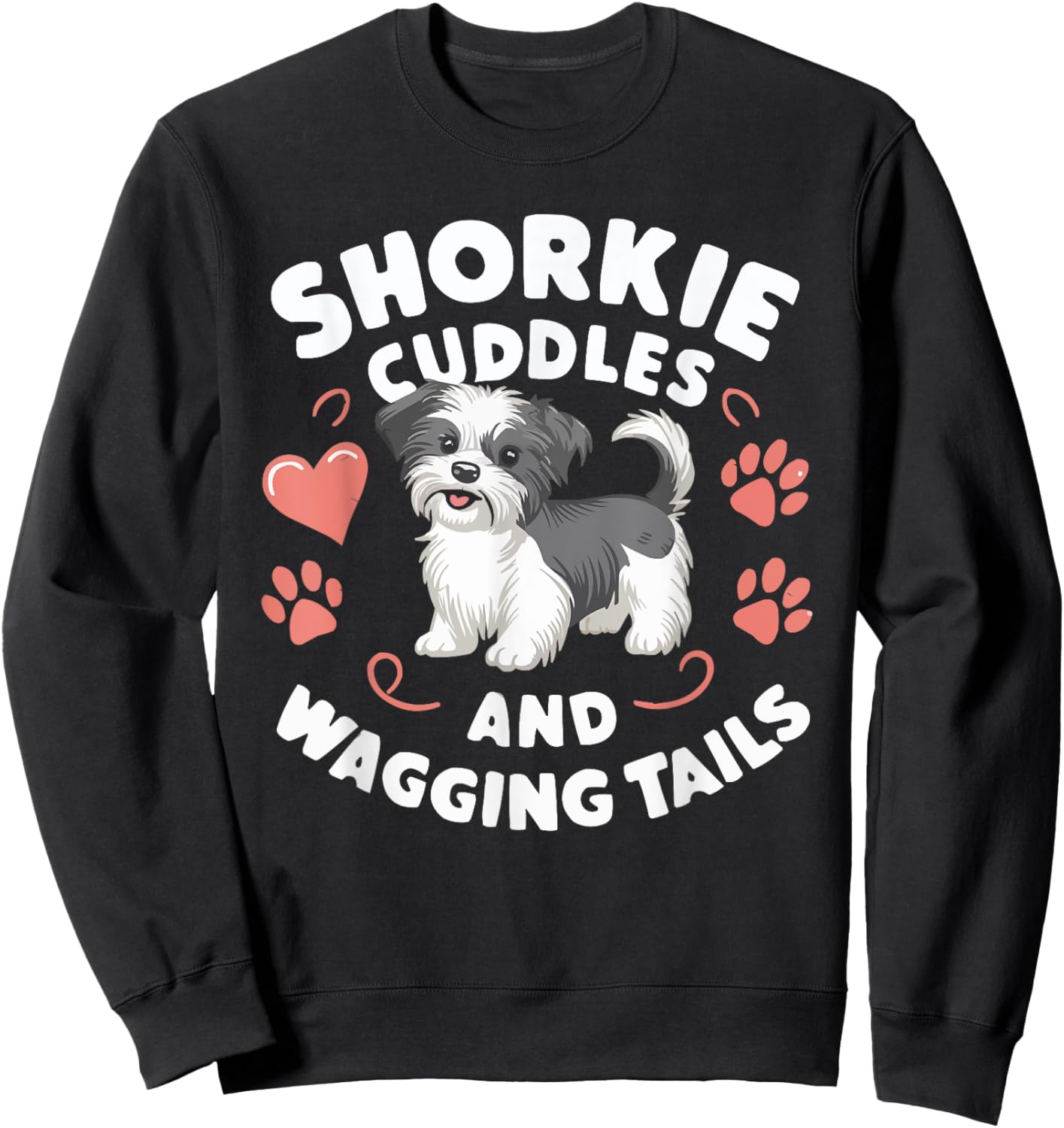 Shorkie Owner Dog Lover Puppy Shih Tzu Yorkshire Terrier Sweatshirt - Sweatshirt | Black