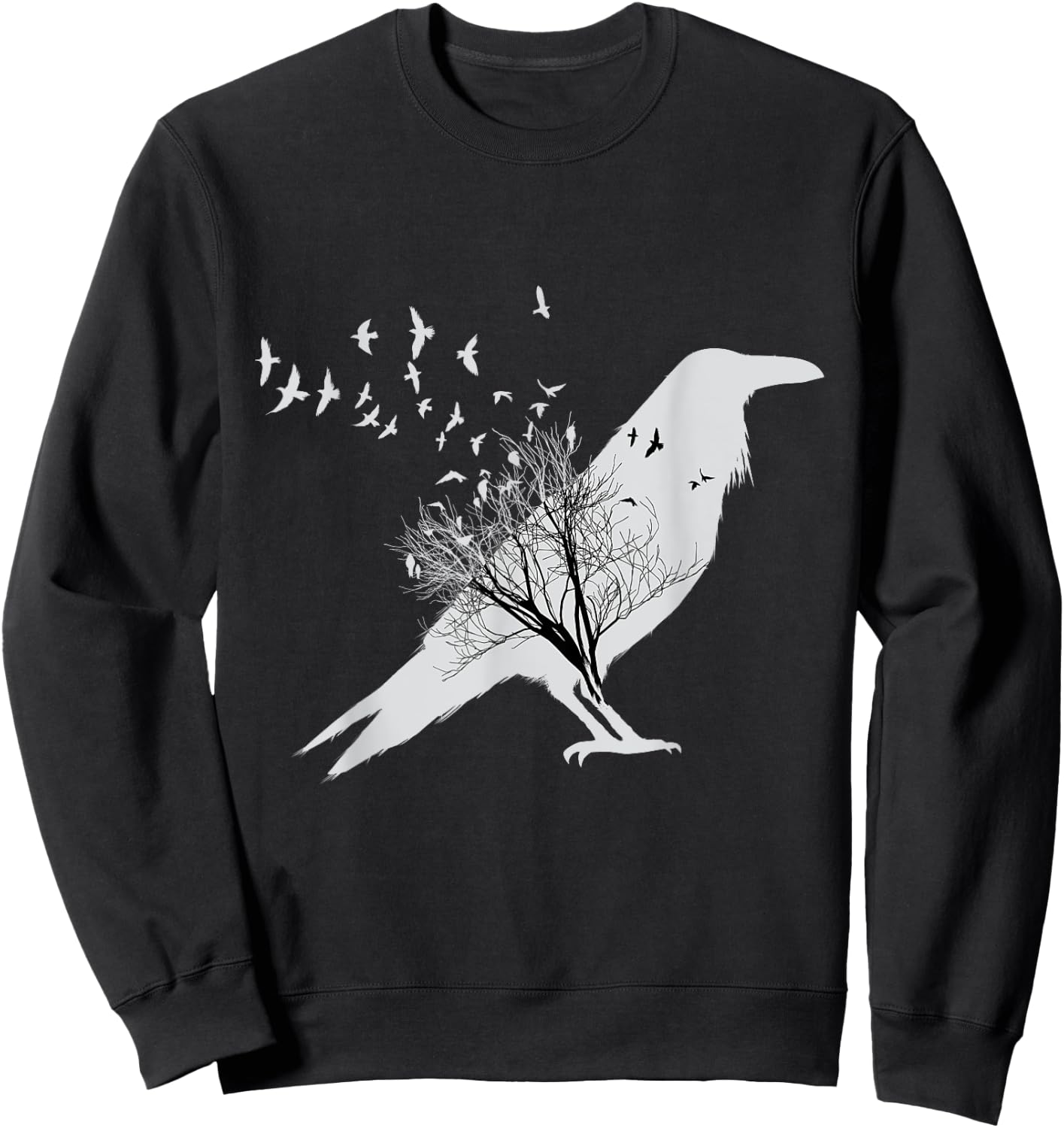 Black Crow Bird Sweatshirt - Sweatshirt | Black