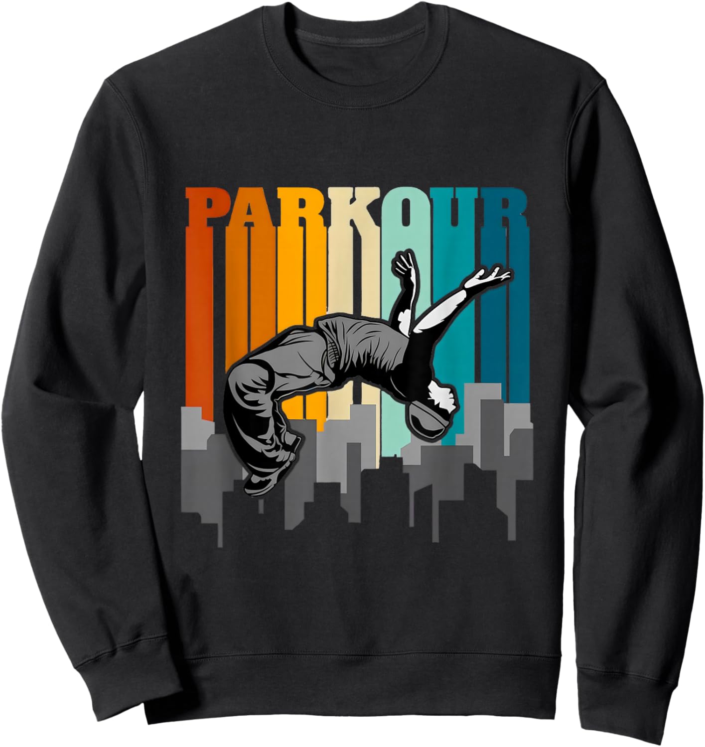 Parkour shirt for boys, parkour for kids, parkour for girls Sweatshirt - Sweatshirt | Black