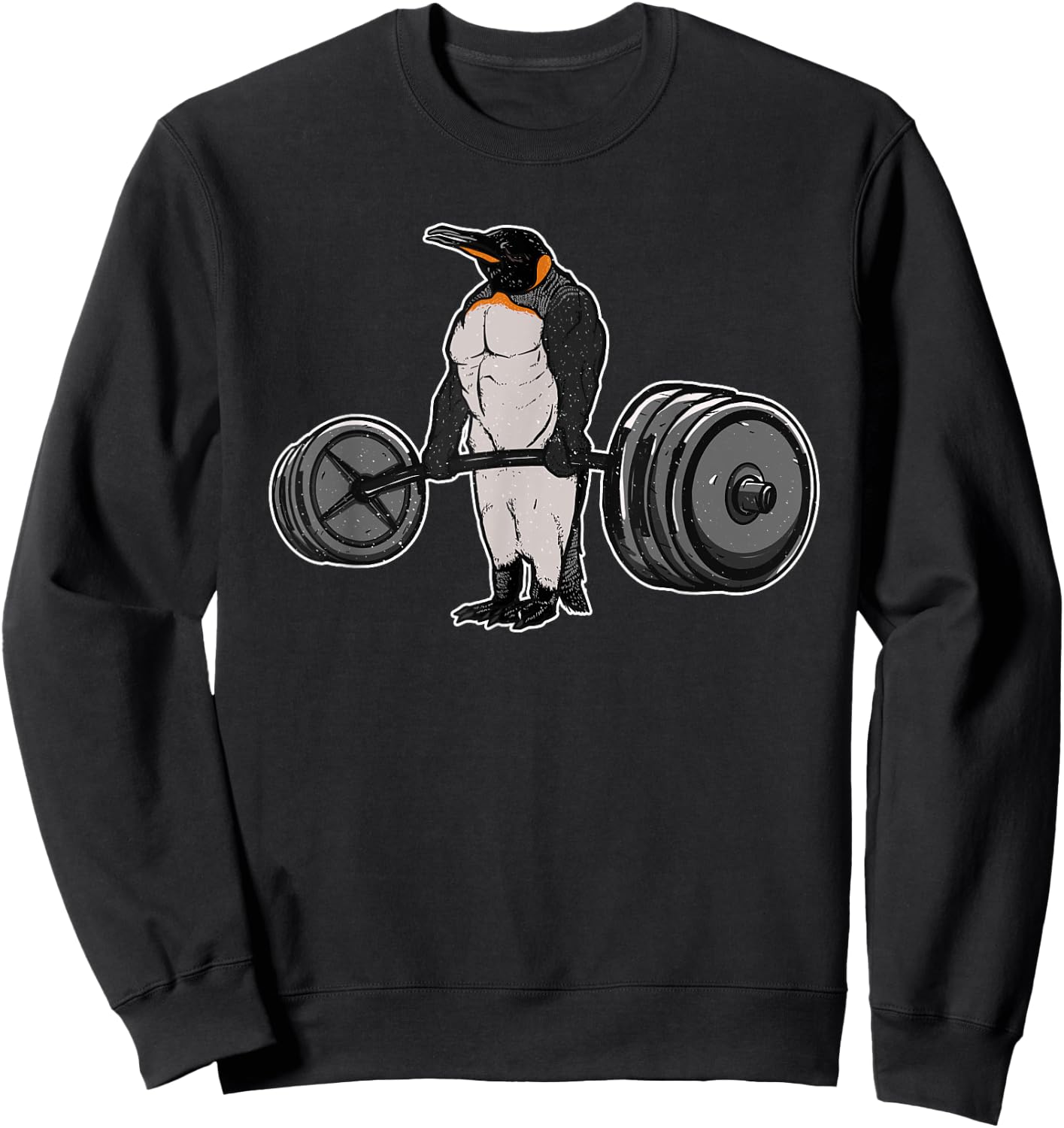 Penguin Deadlift - Funny Fitness Bodybuilder Bird Animal Sweatshirt - Sweatshirt | Black