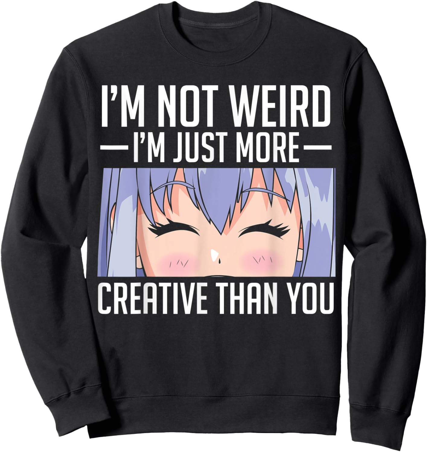 Anime Girl Weird Cosplay Sweatshirt - Sweatshirt | Black