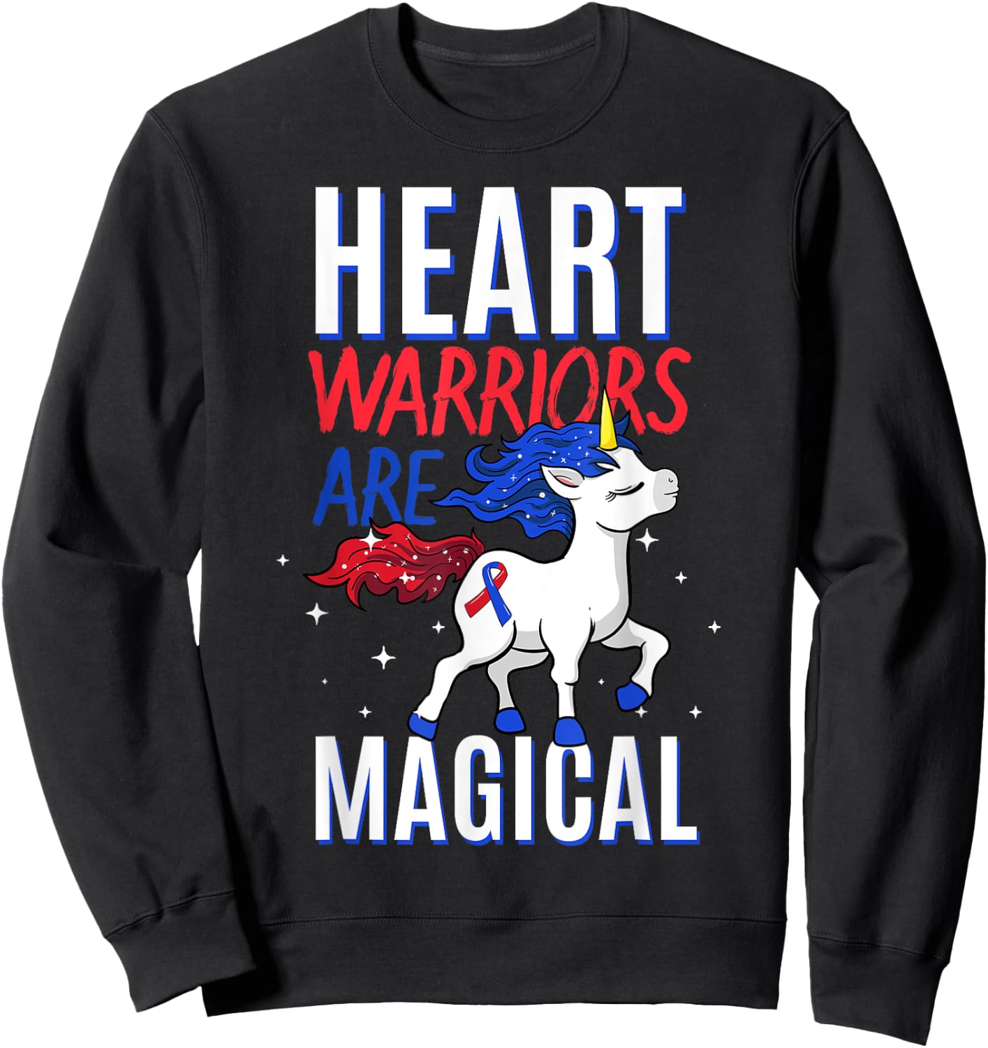 Heart Warriors Are Magical Congenital Heart Disease Sweatshirt - Sweatshirt | Black
