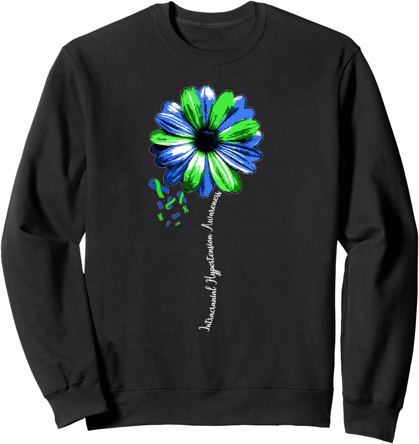 Intracranial Hypertension Awareness Shirt Warrior Pretty Sweatshirt - Sweatshirt | Black