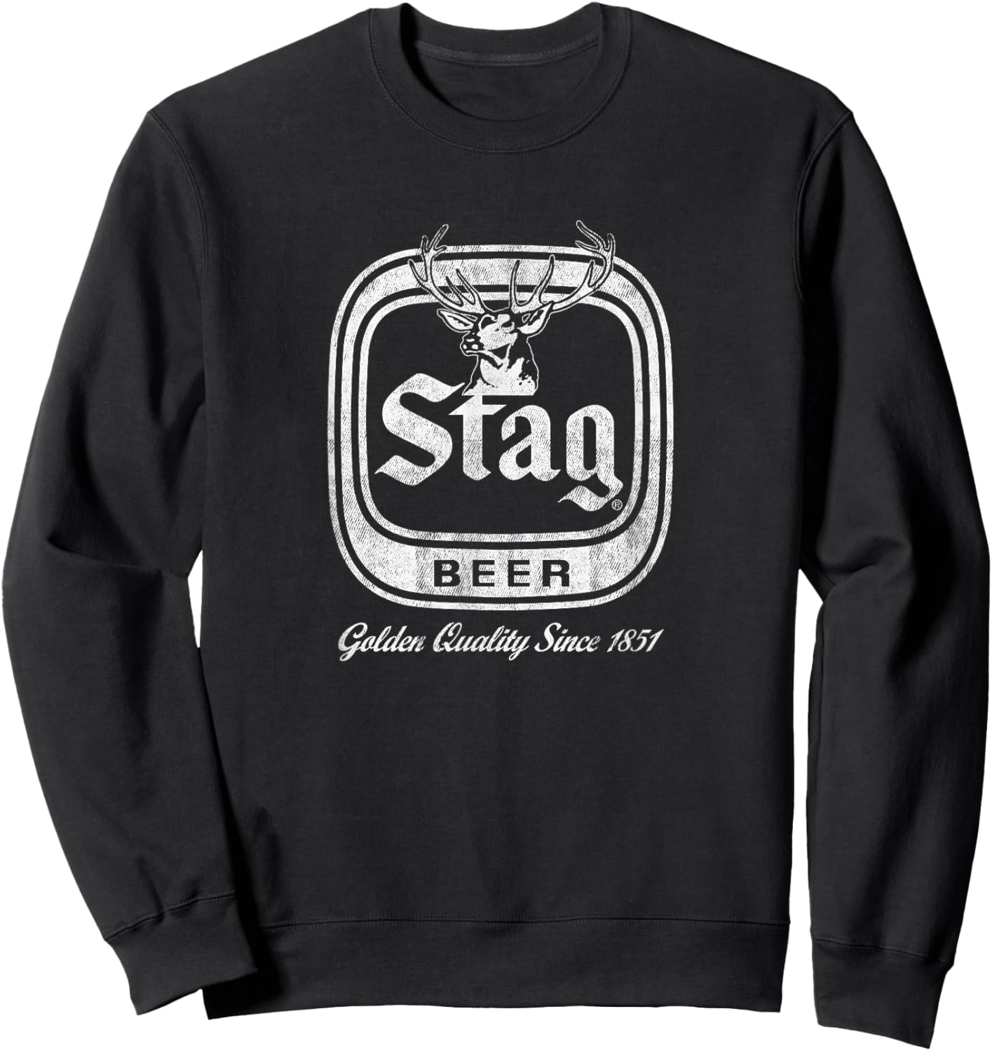 Stag Vintage Style - Pale Logo Sweatshirt - Sweatshirt | Black