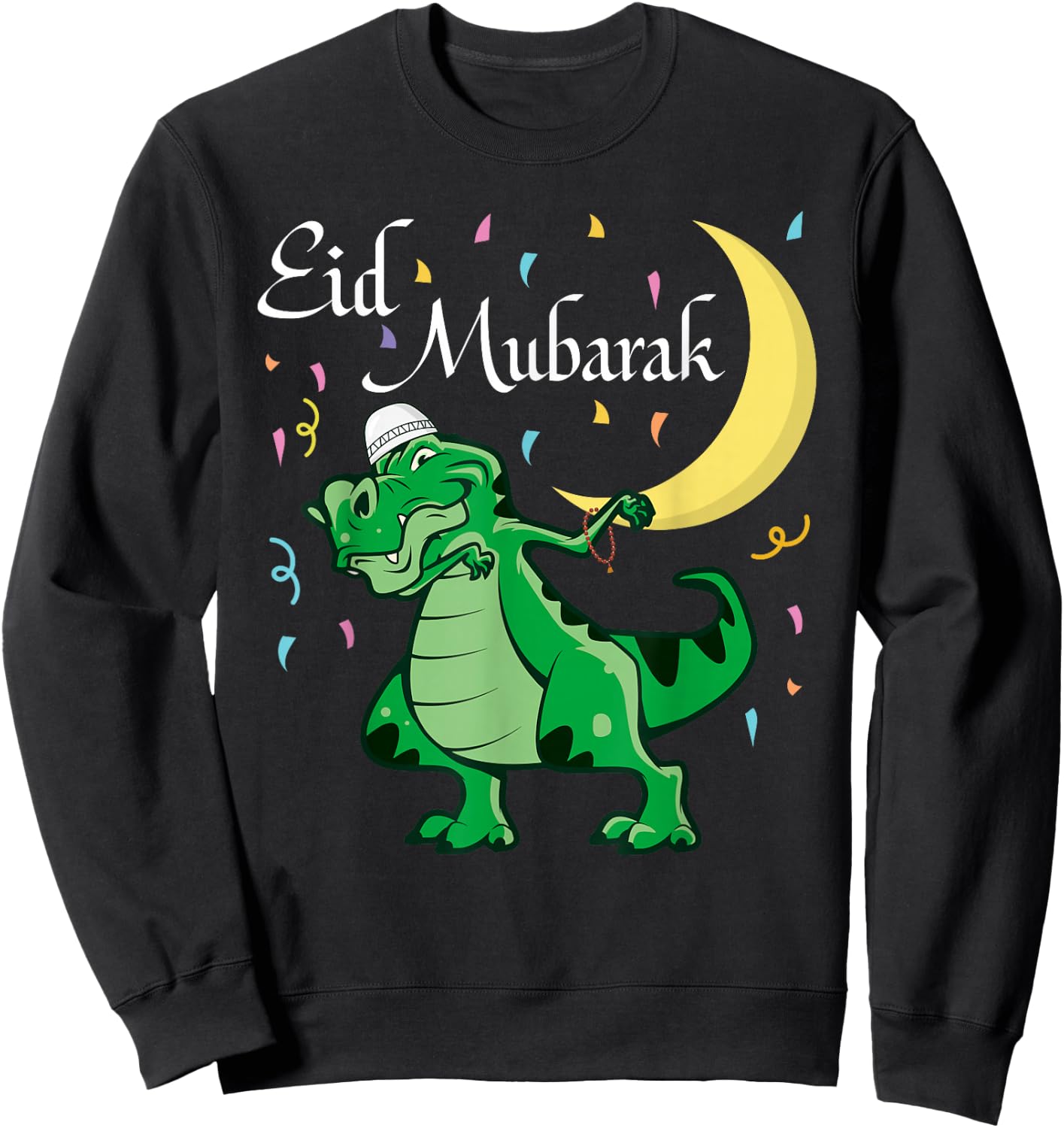 Eid Mubarak Muslim Clothing Kids Eid Al Fitr Boys Sweatshirt - Sweatshirt | Black