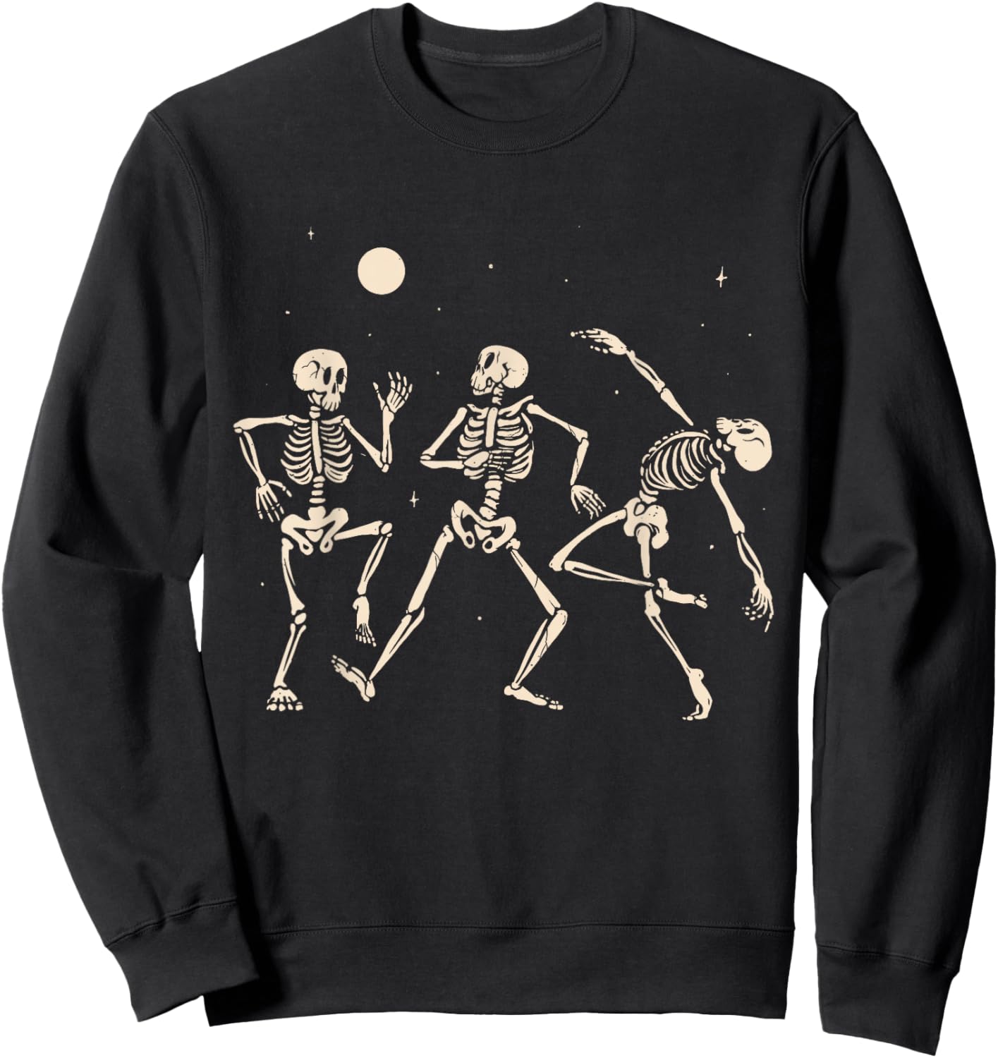 Spooky Dancing Skeletons Halloween Costume Music Adult Kids Sweatshirt - Sweatshirt | Black
